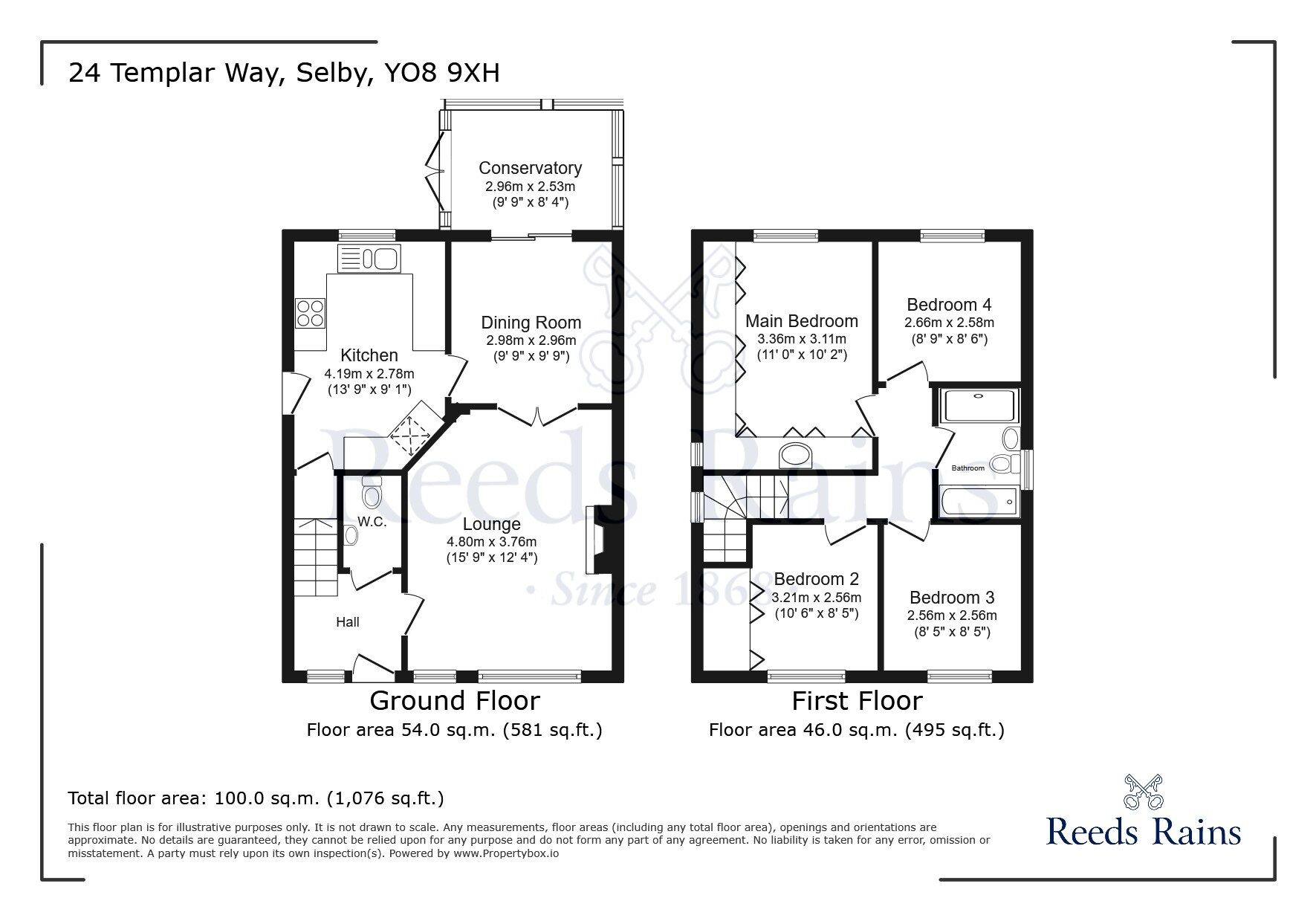 Floorplan of 4 bedroom Detached House for sale, Templar Way, Selby, North Yorkshire, YO8