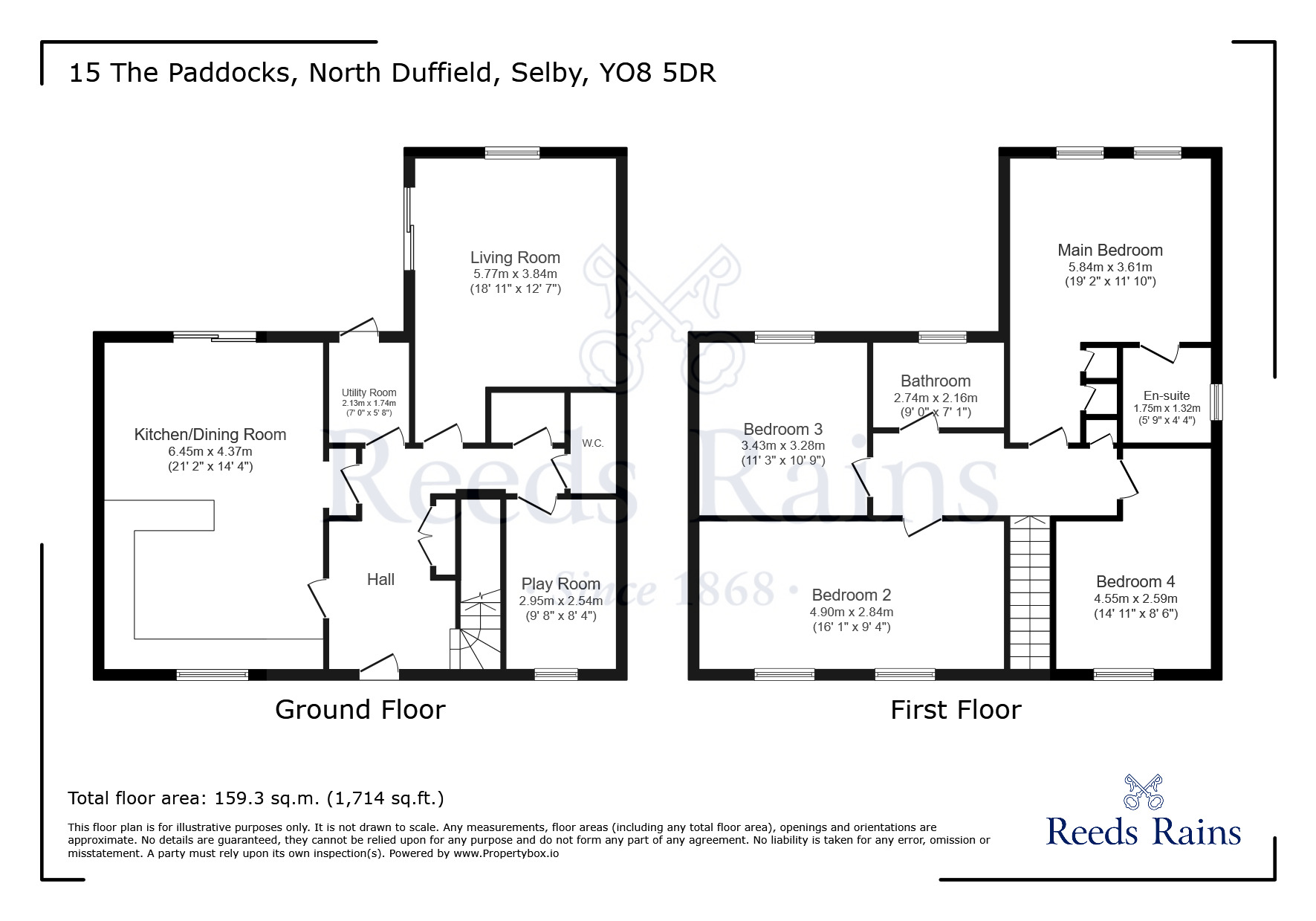 Floorplan of 4 bedroom Detached House for sale, The Paddocks, North Duffield, North Yorkshire, YO8
