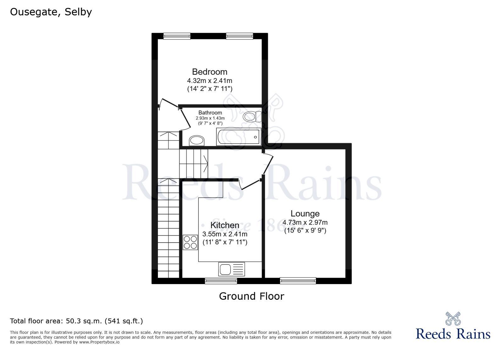 Floorplan of 1 bedroom Flat for sale, Ousegate, Selby, North Yorkshire, YO8