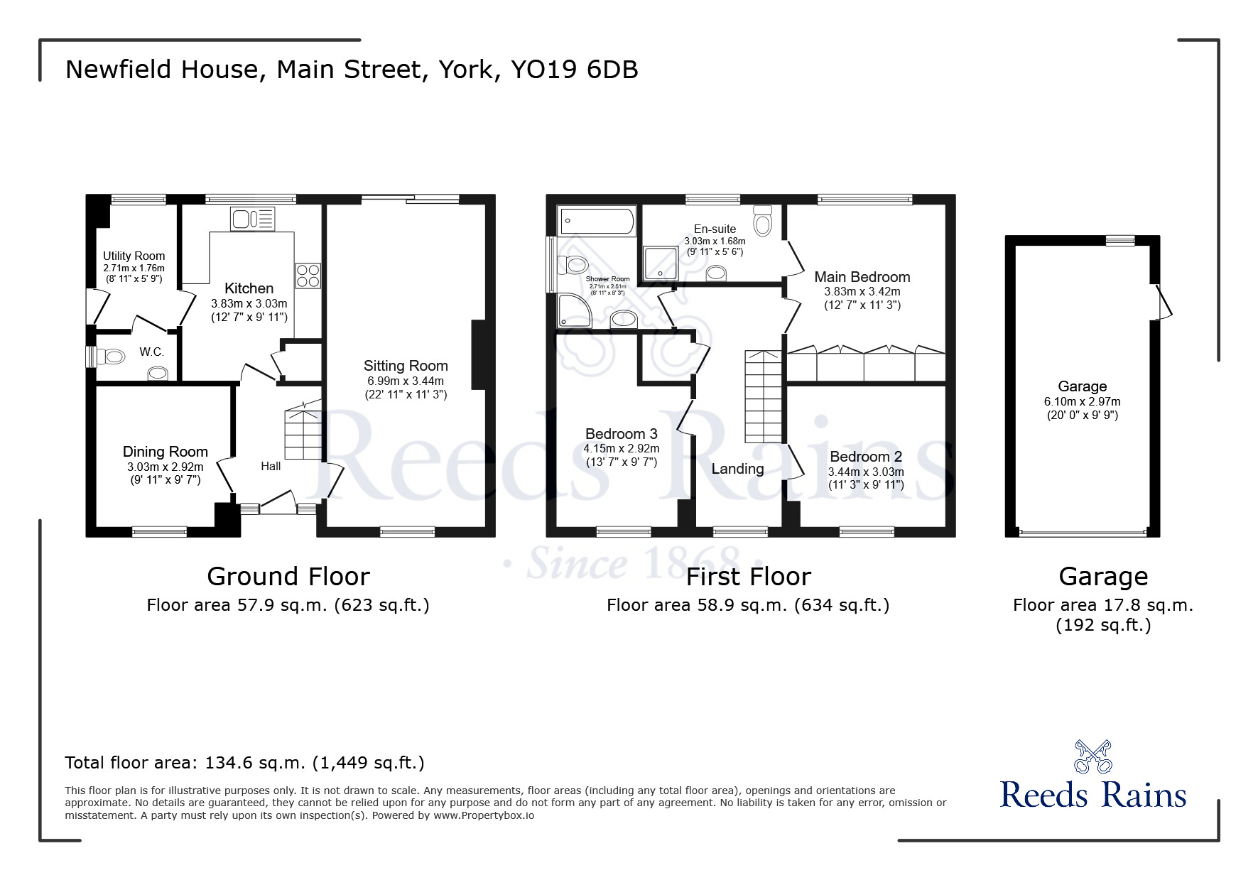 Floorplan of 3 bedroom Detached House for sale, Main Street, Thorganby, North Yorkshire, YO19