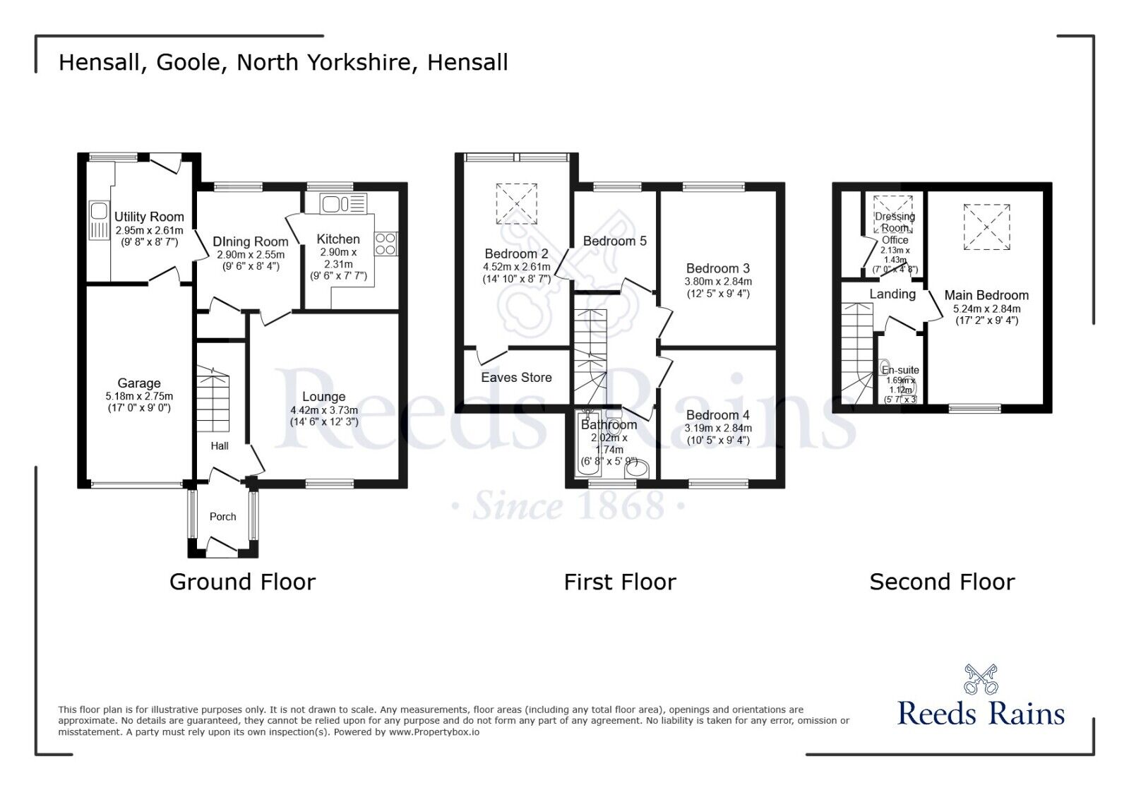 Floorplan of 5 bedroom Link Detached House for sale, Finkle Street, Hensall, North Yorkshire, DN14