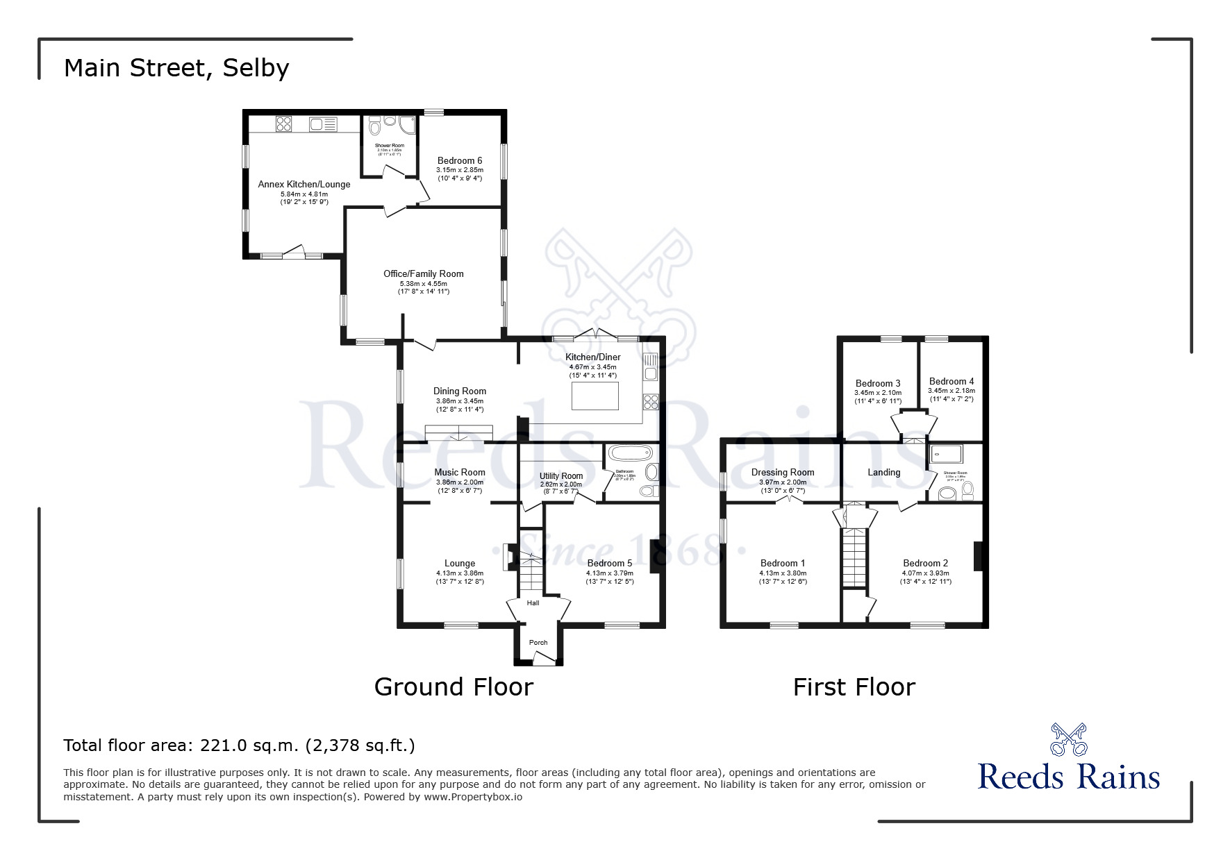 Floorplan of 6 bedroom Detached House for sale, Main Street, Hemingbrough, North Yorkshire, YO8