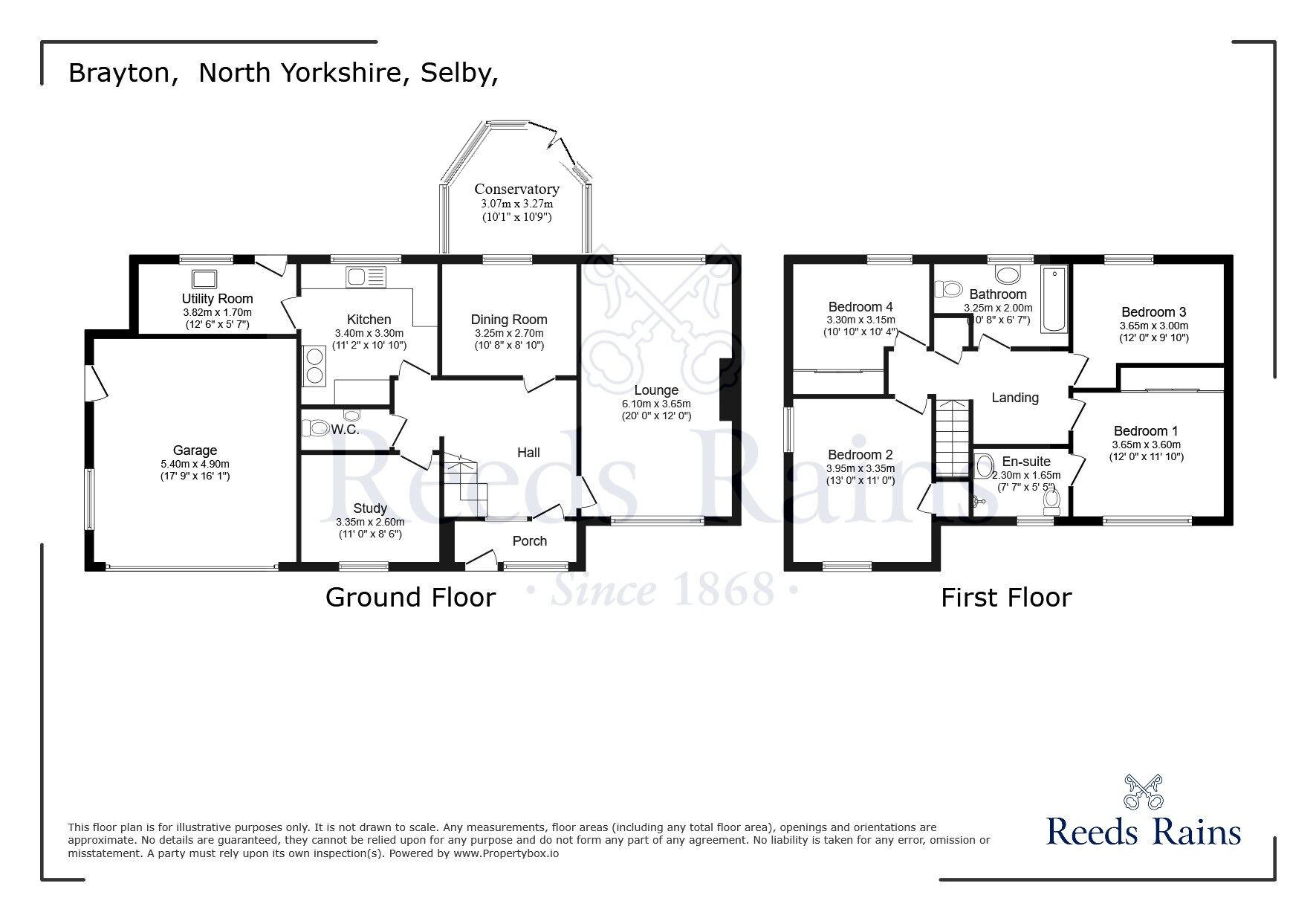 Floorplan of 4 bedroom Detached House for sale, Spring Walk, Brayton, North Yorkshire, YO8