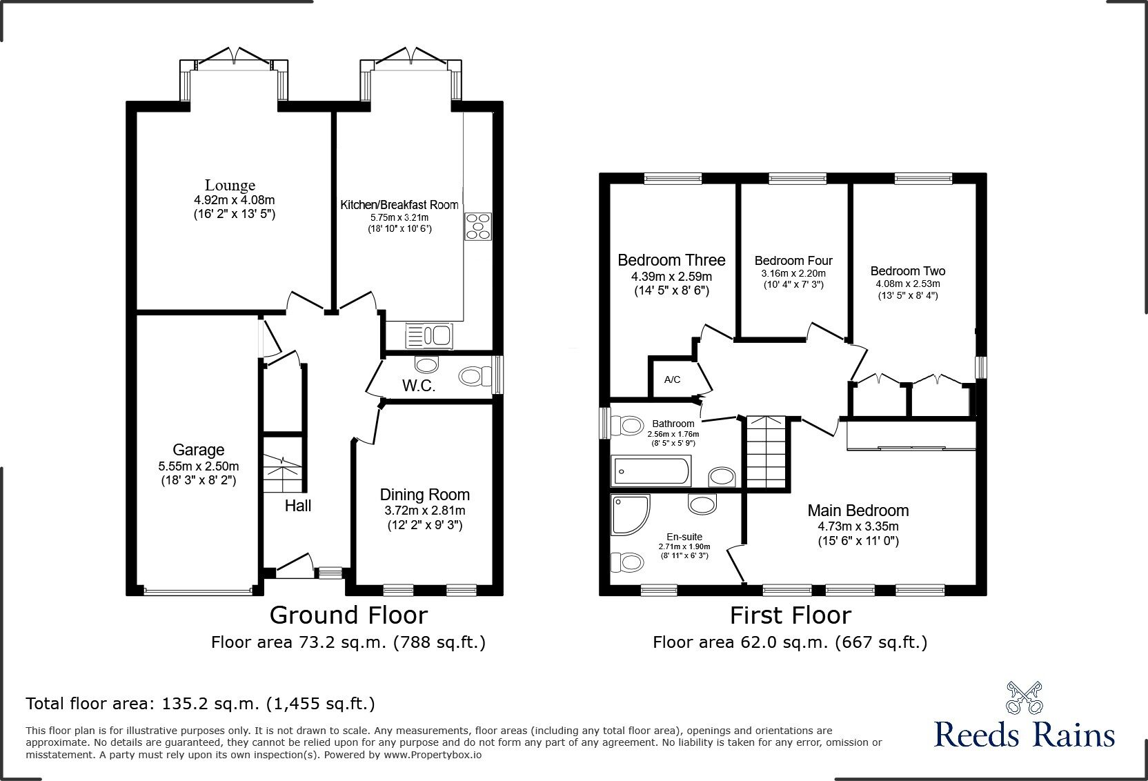 Floorplan of 4 bedroom Detached House for sale, Moat Way, Brayton, North Yorkshire, YO8
