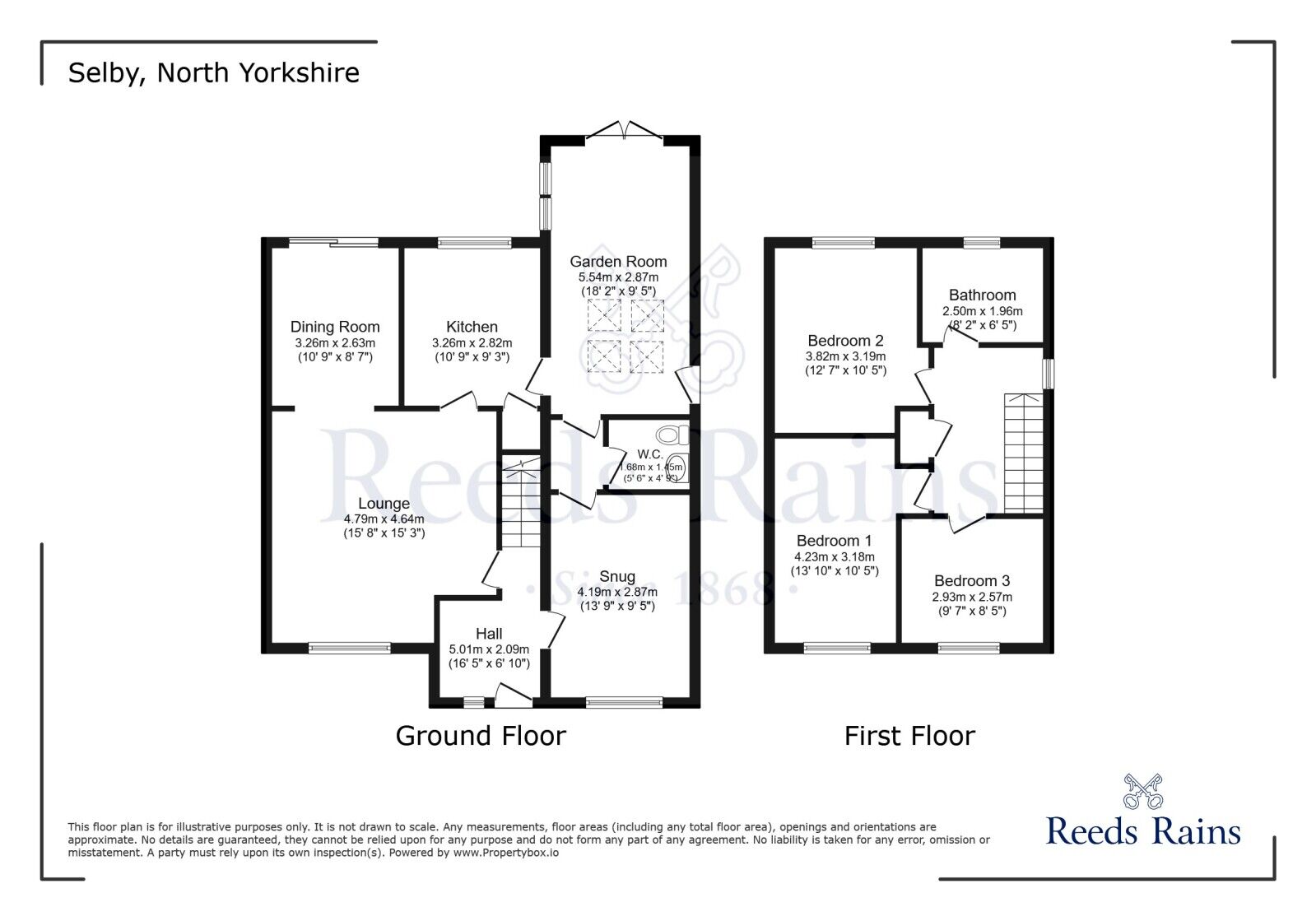 Floorplan of 3 bedroom Detached House for sale, Peppermint Way, Selby, North Yorkshire, YO8