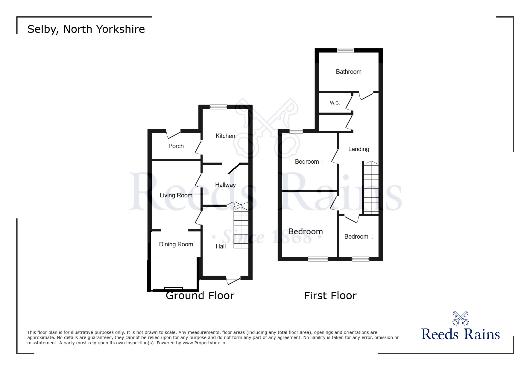 Floorplan of 3 bedroom Mid Terrace House for sale, Carlton View, Selby, North Yorkshire, YO8