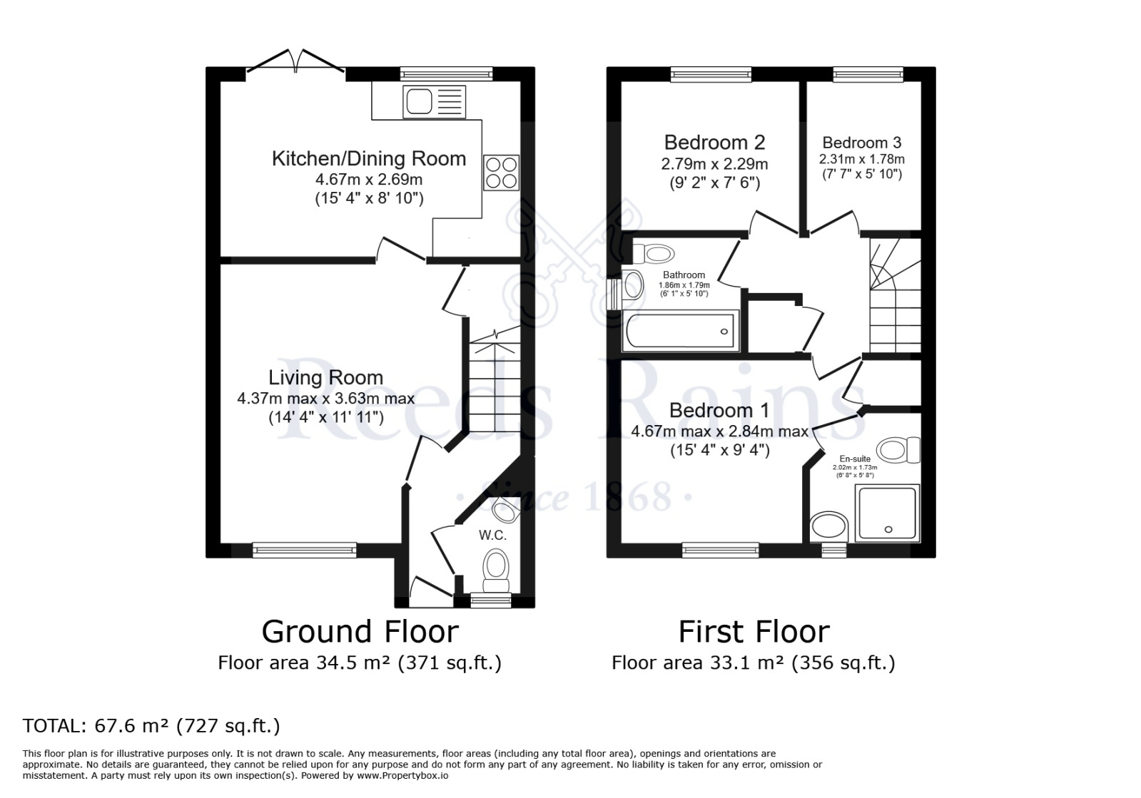 Floorplan of 3 bedroom Semi Detached House to rent, Pond View, Selby, North Yorkshire, YO8
