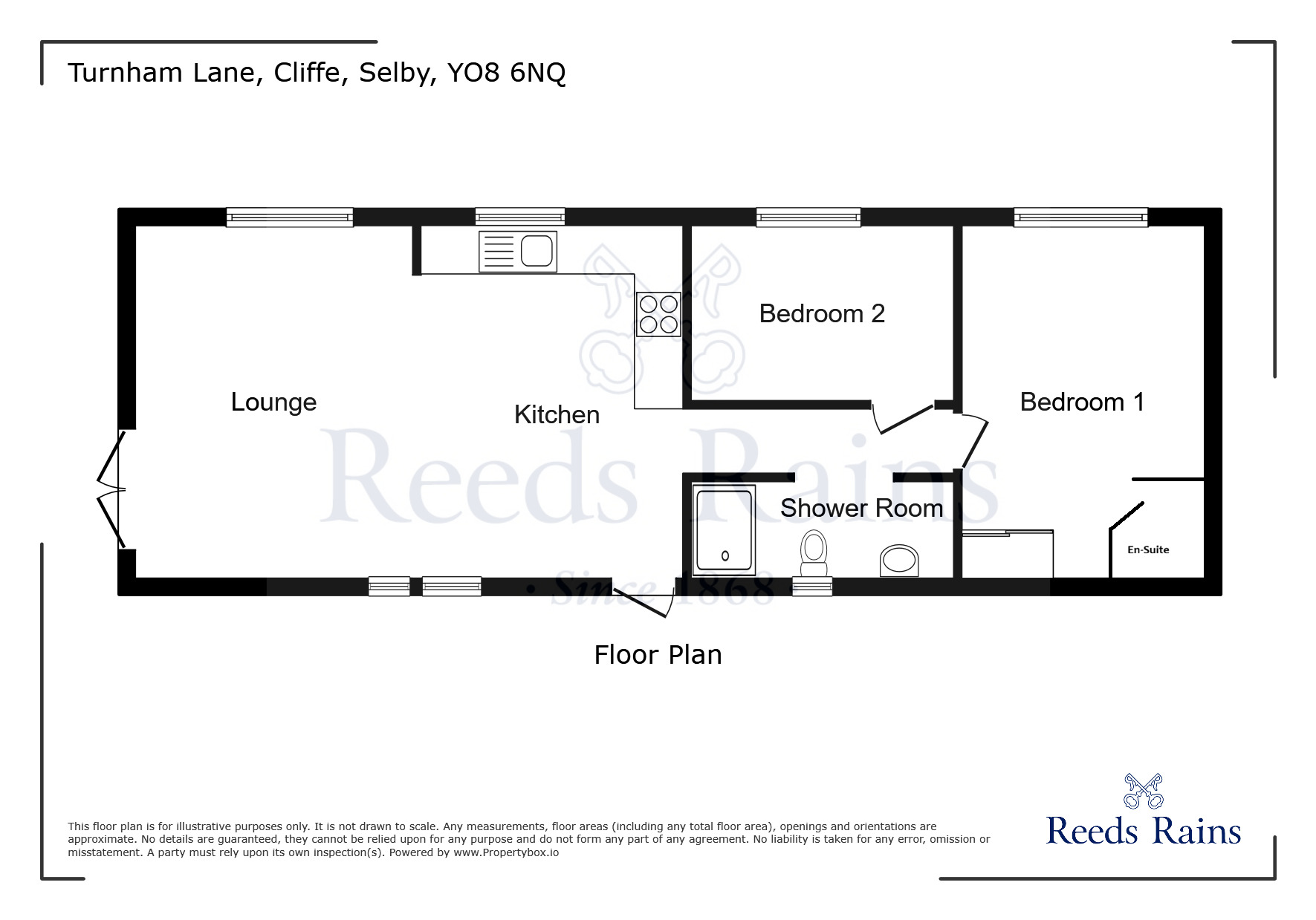 Floorplan of 2 bedroom Detached Property for sale, Cliffe Meadows, Cliffe, North Yorkshire, YO8
