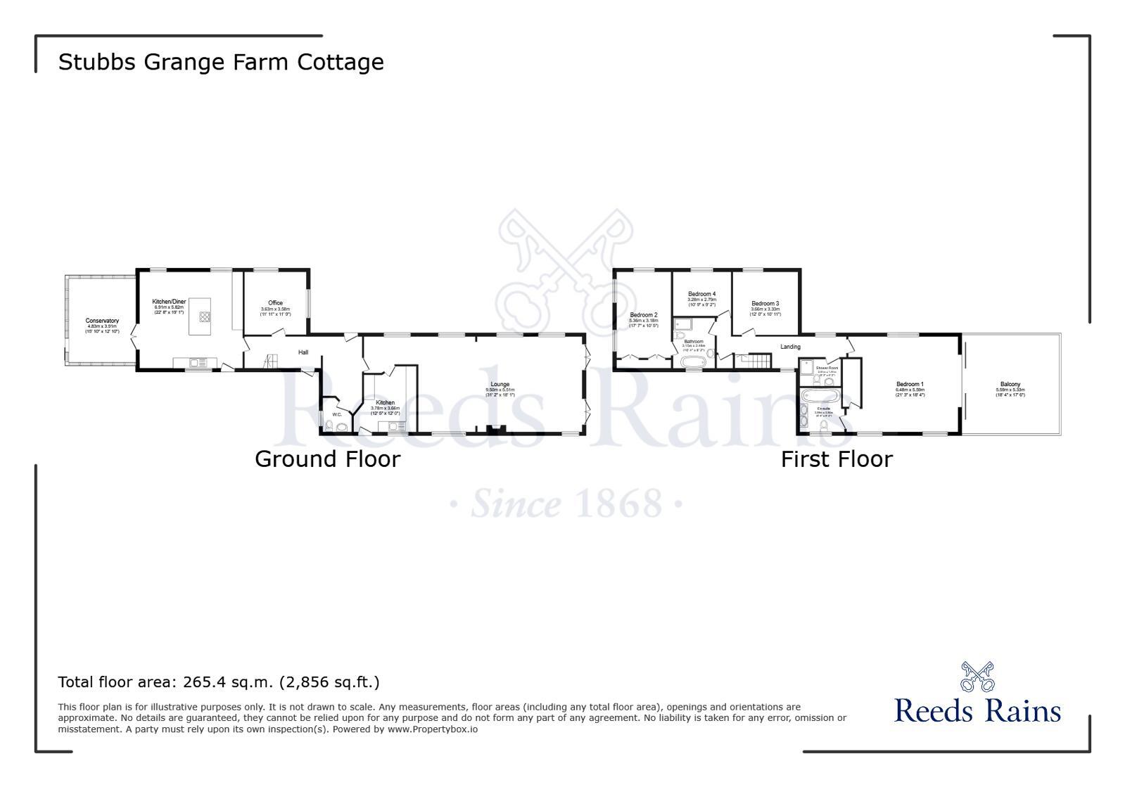 Floorplan of 4 bedroom Detached House for sale, Common Lane, Askern, North Yorkshire, DN6