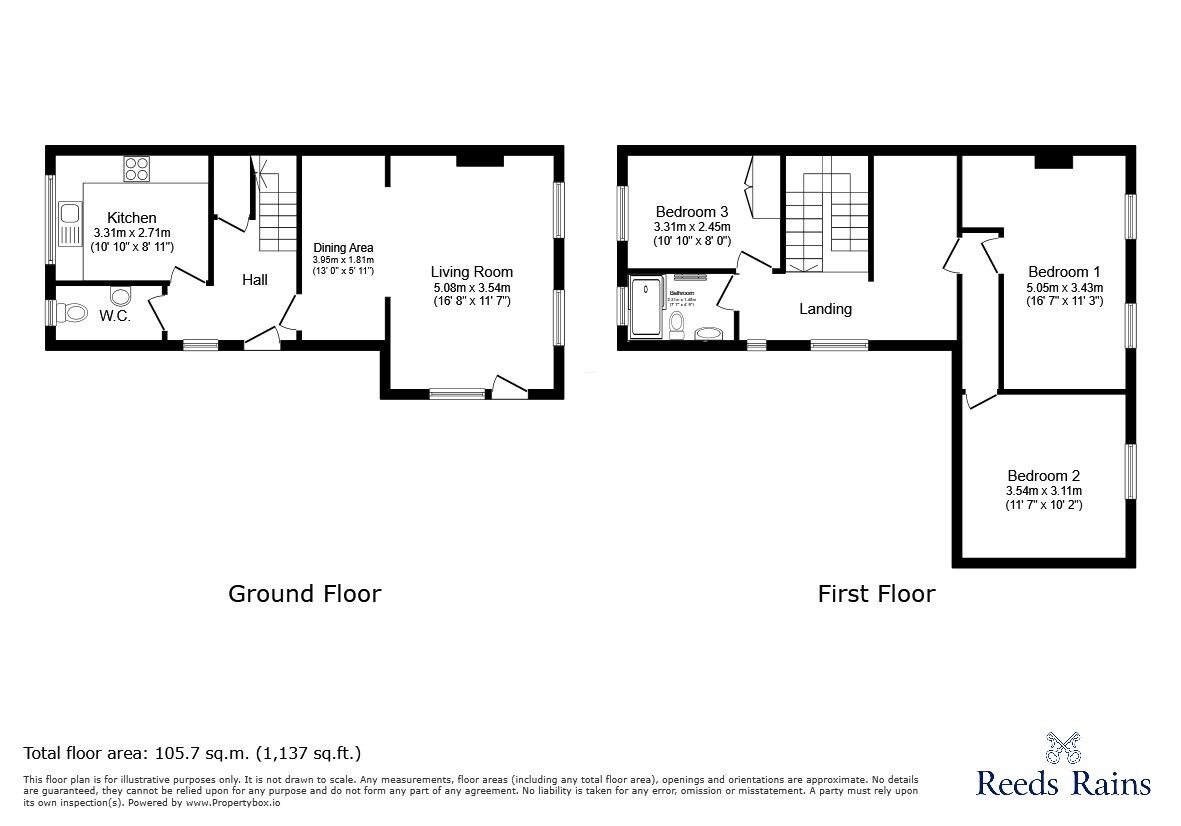 Floorplan of 3 bedroom Detached House for sale, Main Street, Hemingbrough, North Yorkshire, YO8