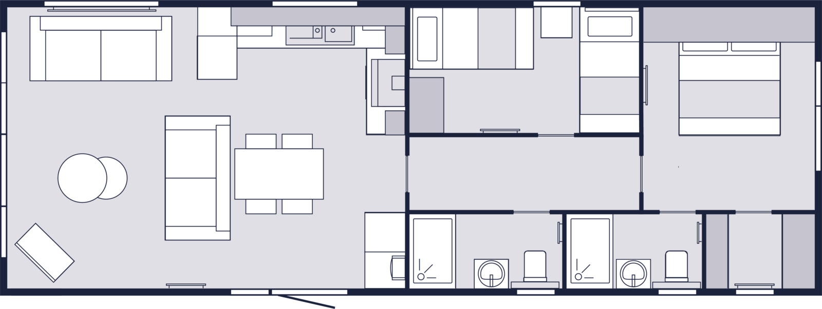 Floorplan of 2 bedroom Park Home Property for sale, Cliffe Common, Selby, North Yorkshire, YO8