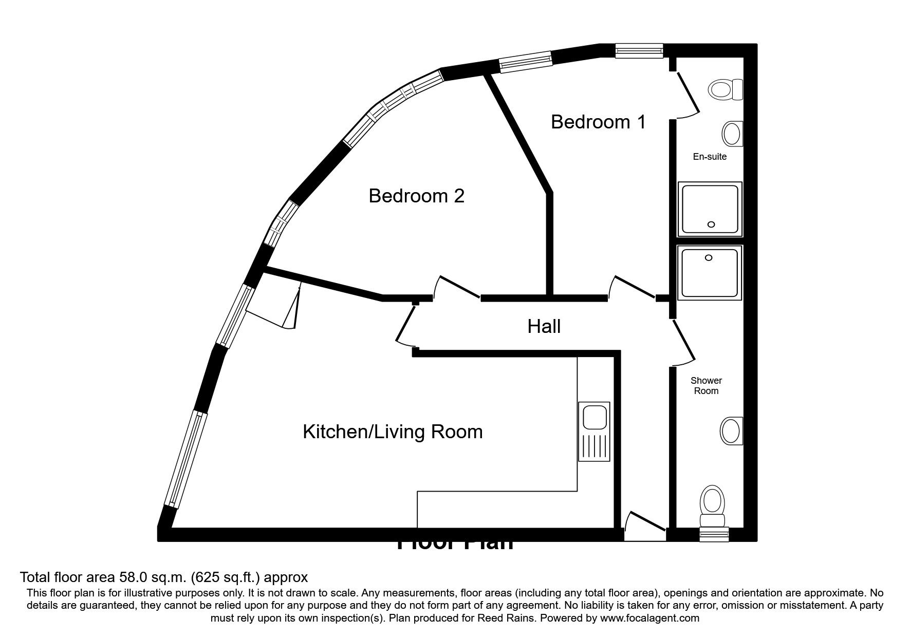 Floorplan of 2 bedroom  Flat to rent, Ormskirk Street, St. Helens, Merseyside, WA10