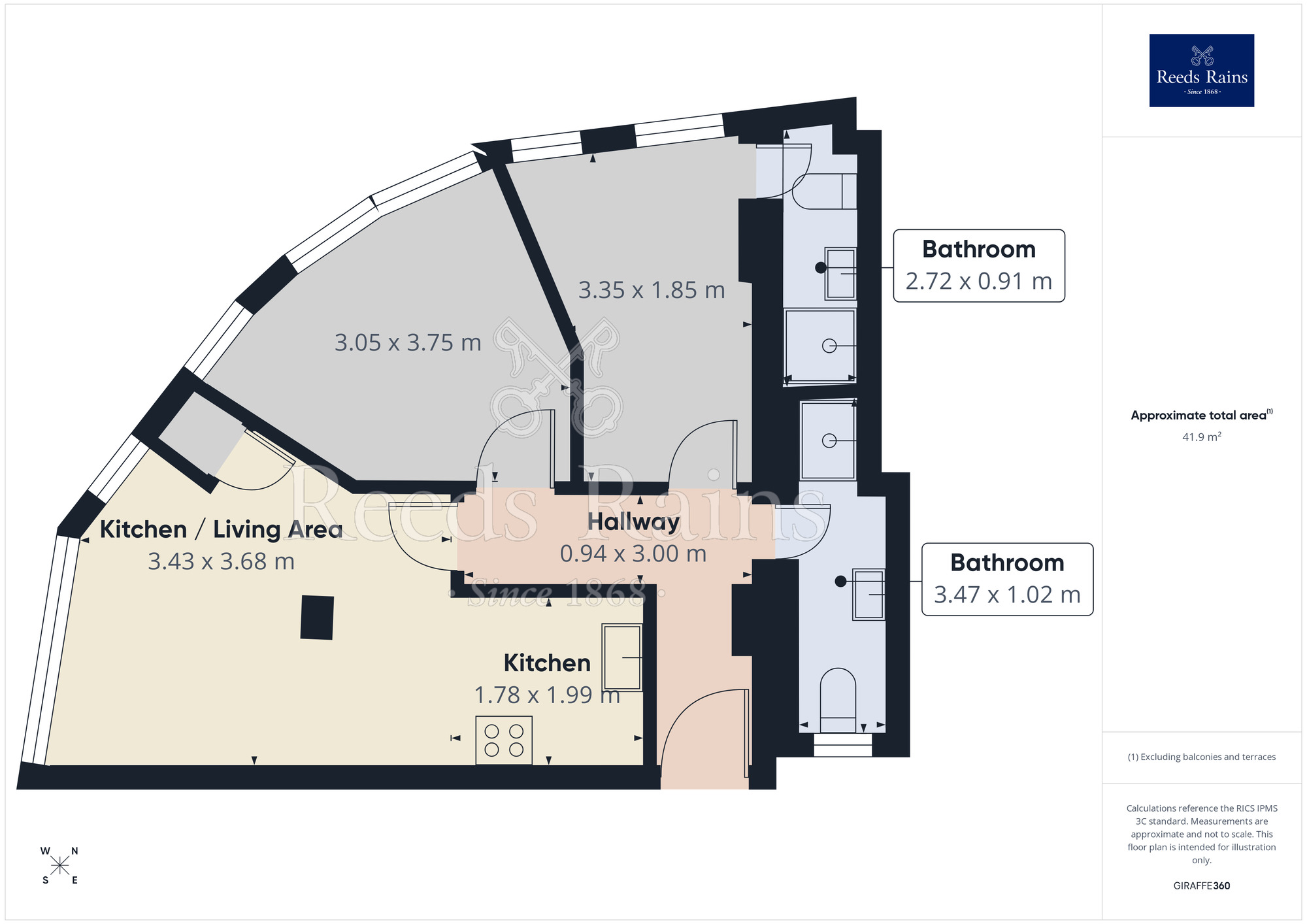 Floorplan of 2 bedroom Flat to rent, Ormskirk Street, St. Helens, Merseyside, WA10