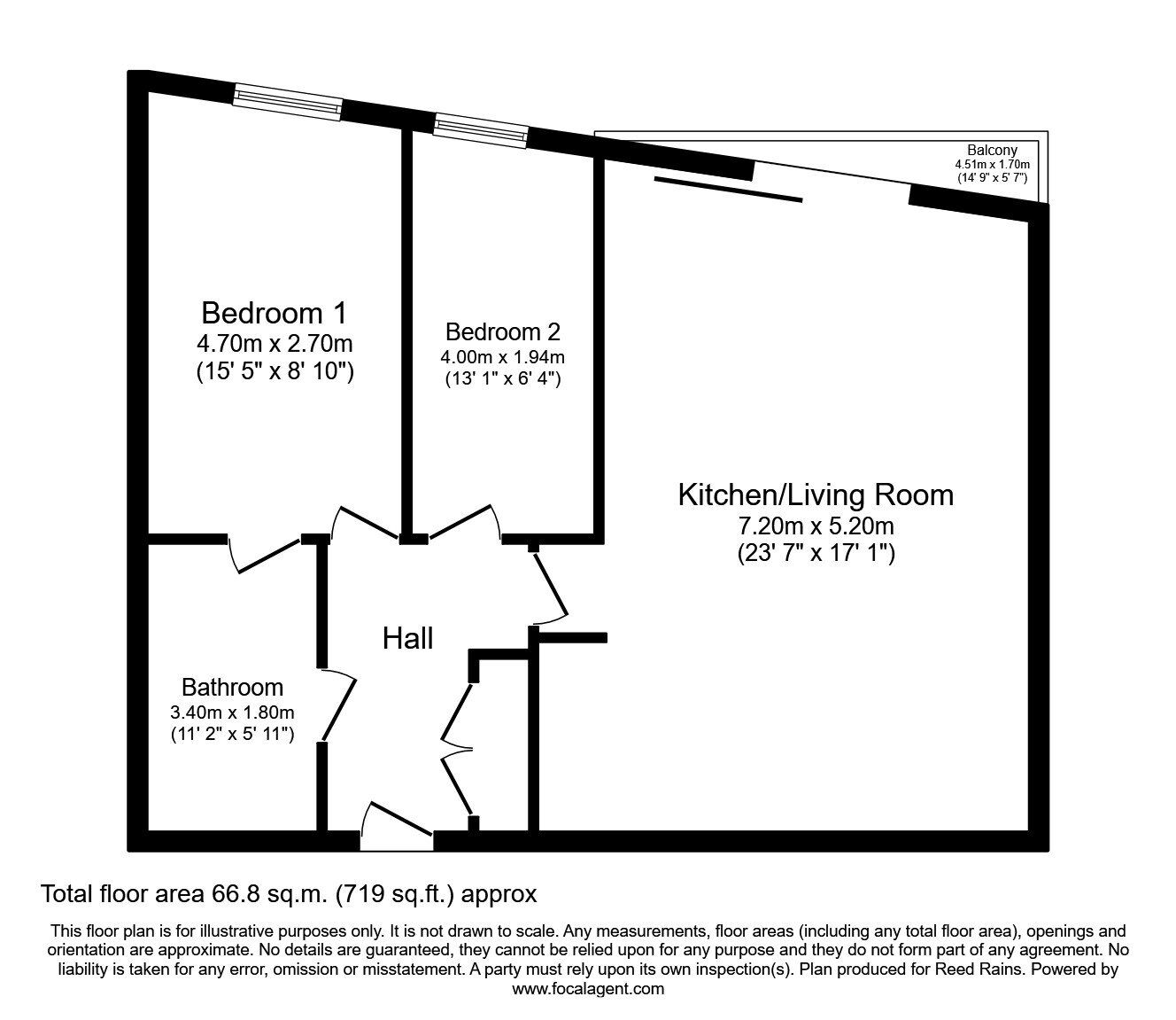 Floorplan of 2 bedroom  Flat to rent, Arrivato Plaza, Hall Street, St. Helens, WA10