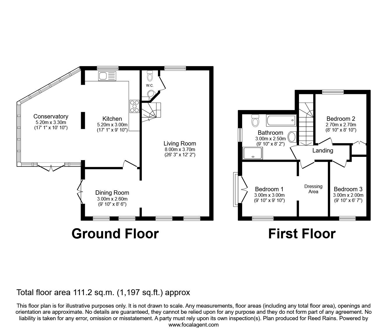 Floorplan of 3 bedroom Semi Detached House for sale, Junction Road, Rainford, Merseyside, WA11