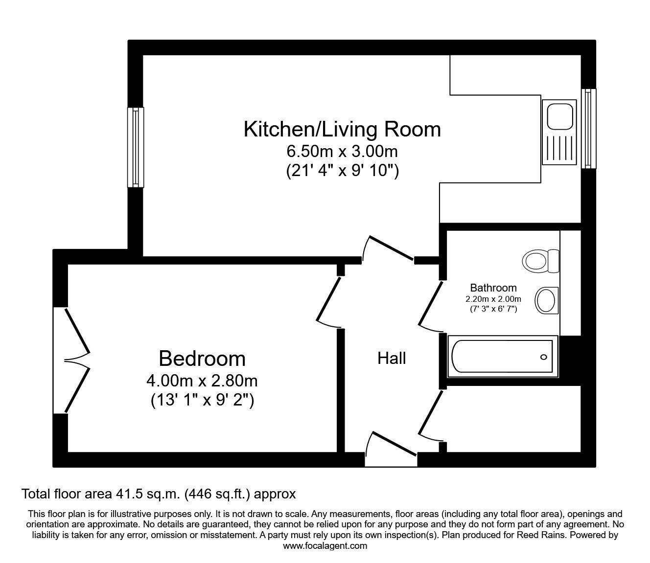 Floorplan of 1 bedroom  Flat to rent, Lowther Crescent, St. Helens, Merseyside, WA10
