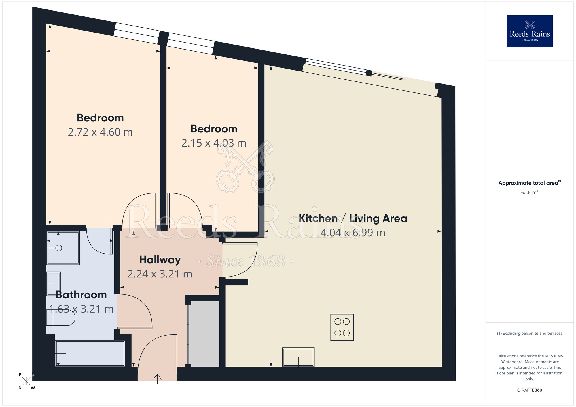 Floorplan of 2 bedroom Mid Terrace House to rent, Hall Street, St. Helens, Merseyside, WA10