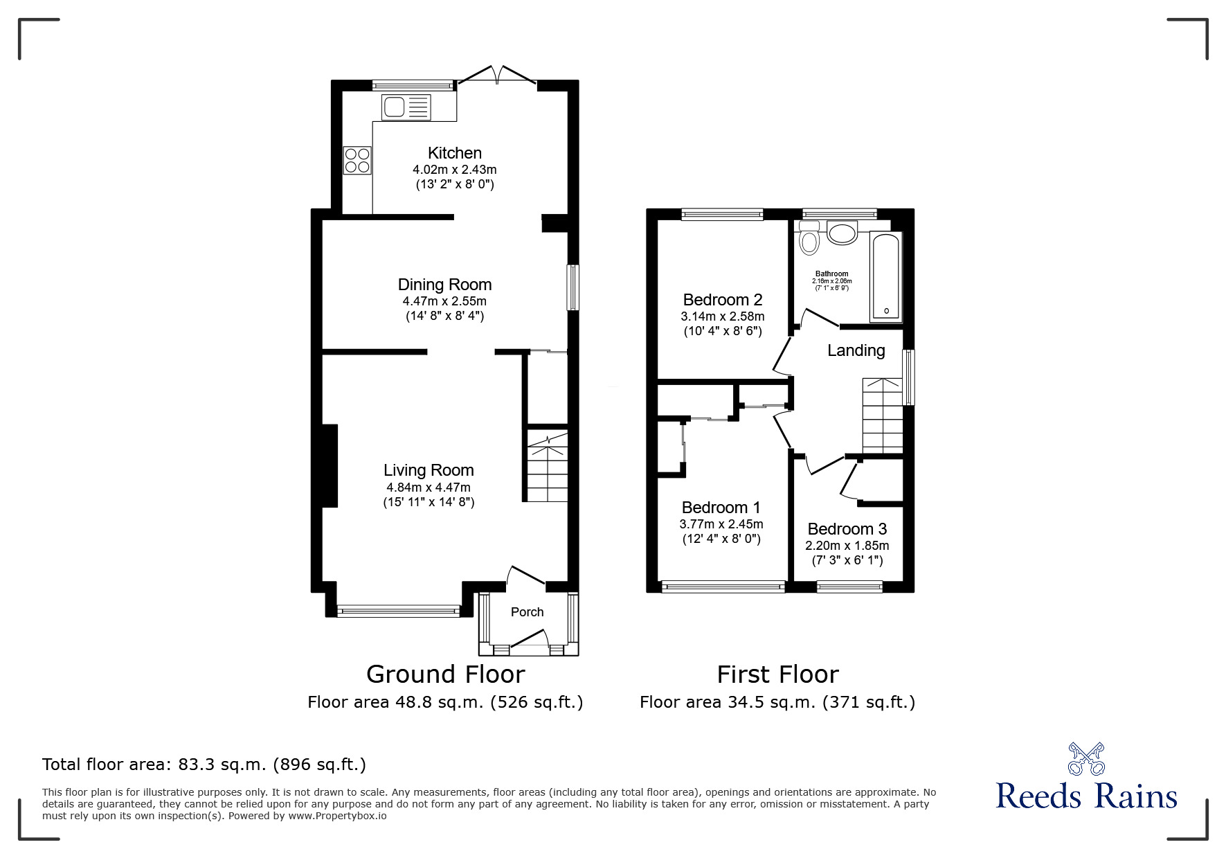 Floorplan of 3 bedroom Semi Detached House for sale, Woolacombe Avenue, Sutton Leach, Merseyside, WA9