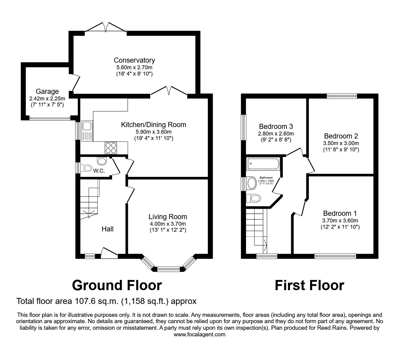 Floorplan of 3 bedroom Semi Detached House for sale, Prescot Road, St. Helens, Merseyside, WA10