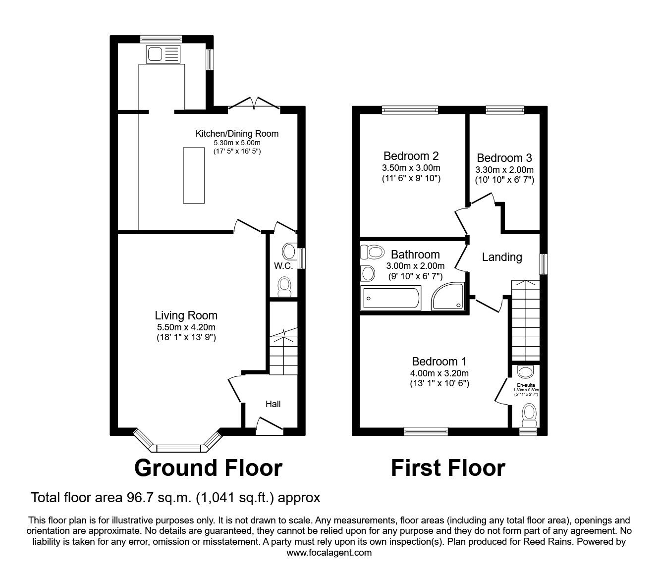 Floorplan of 3 bedroom Semi Detached House for sale, Bennett Avenue, Warrington, Cheshire, WA1