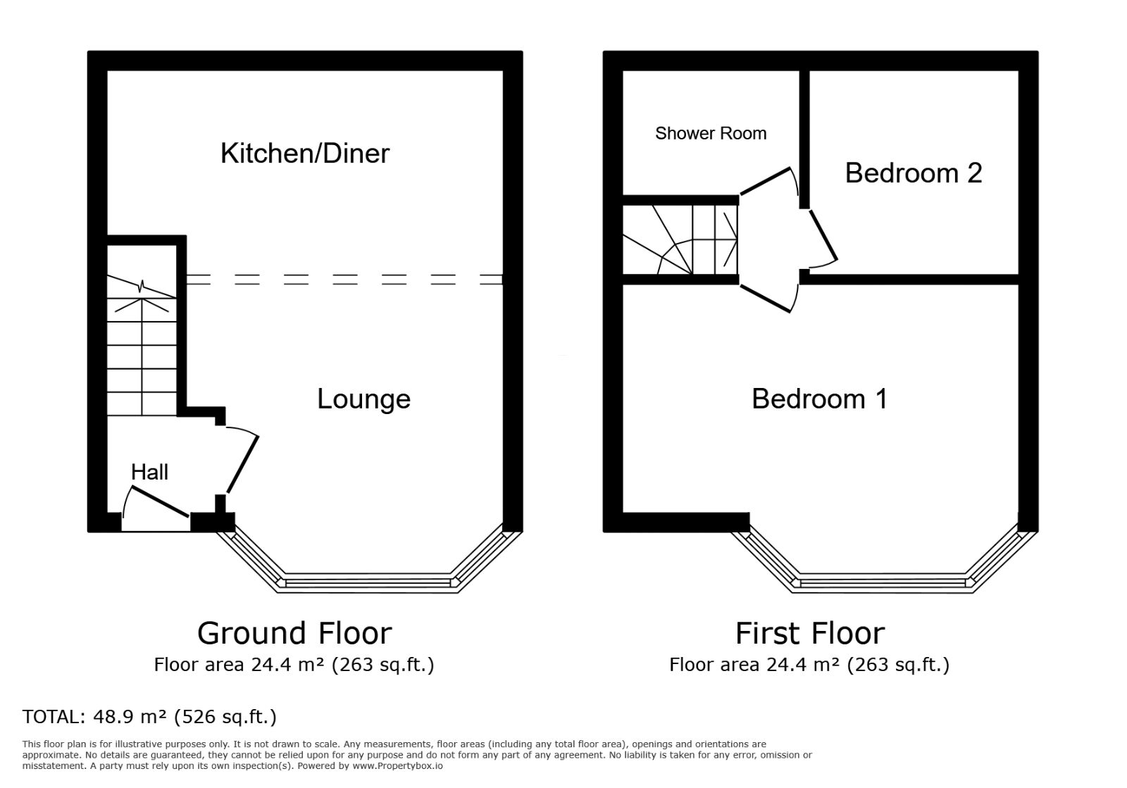 Floorplan of 2 bedroom Mid Terrace House to rent, Chadwick Road, St. Helens, Merseyside, WA11