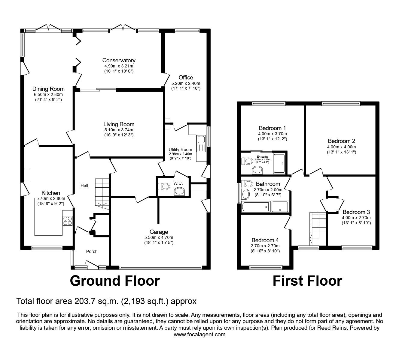 Floorplan of 4 bedroom Detached House for sale, Pinfold Drive, Eccleston, Merseyside, WA10