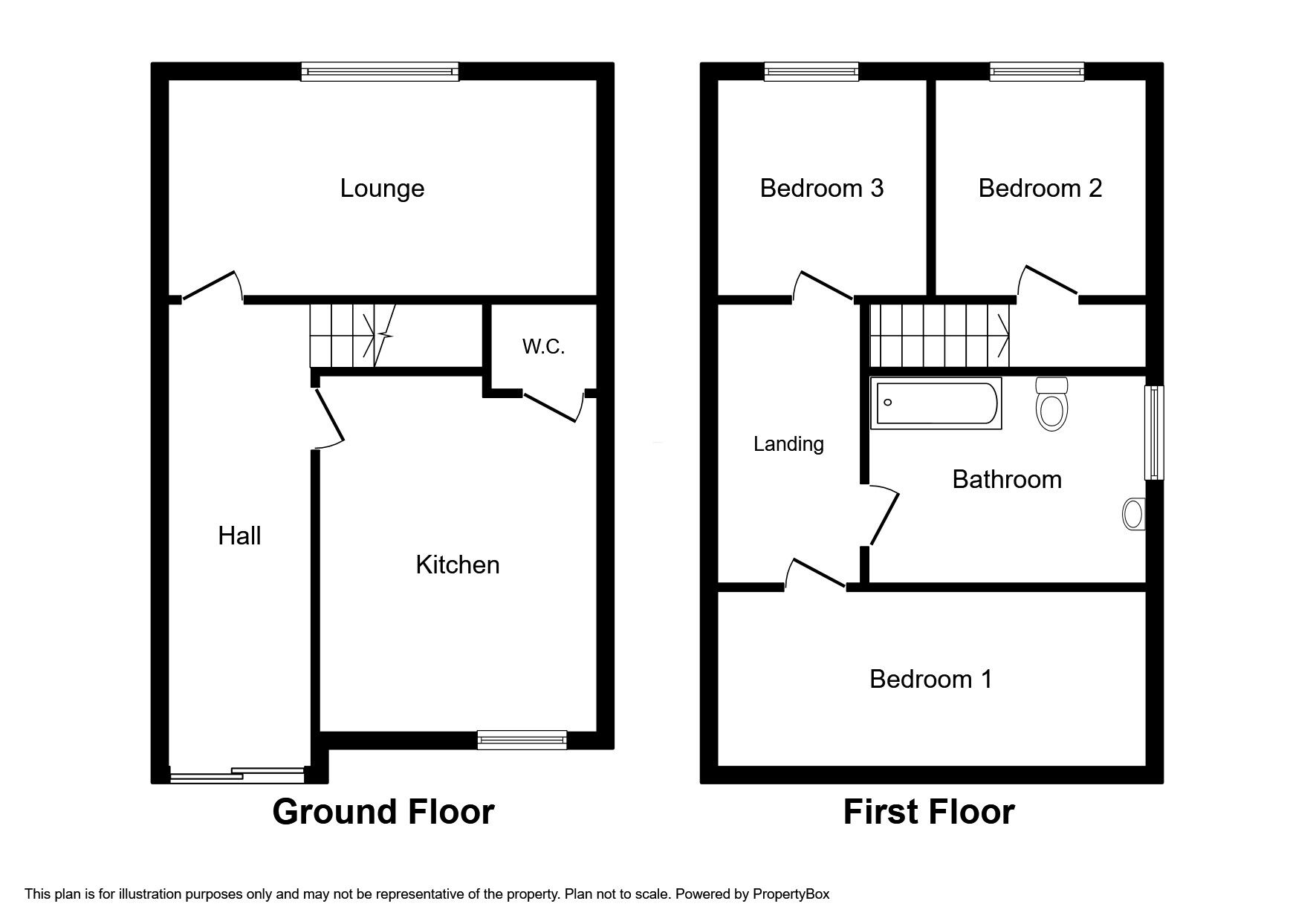 Floorplan of 3 bedroom Semi Detached House to rent, Havannah Lane, St. Helens, Merseyside, WA9