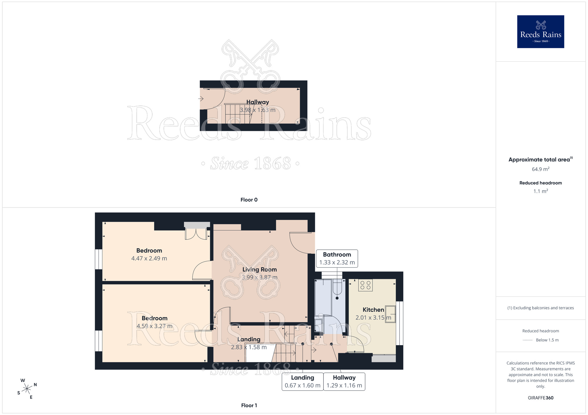 Floorplan of 2 bedroom Flat to rent, Junction Lane, St. Helens, Merseyside, WA9