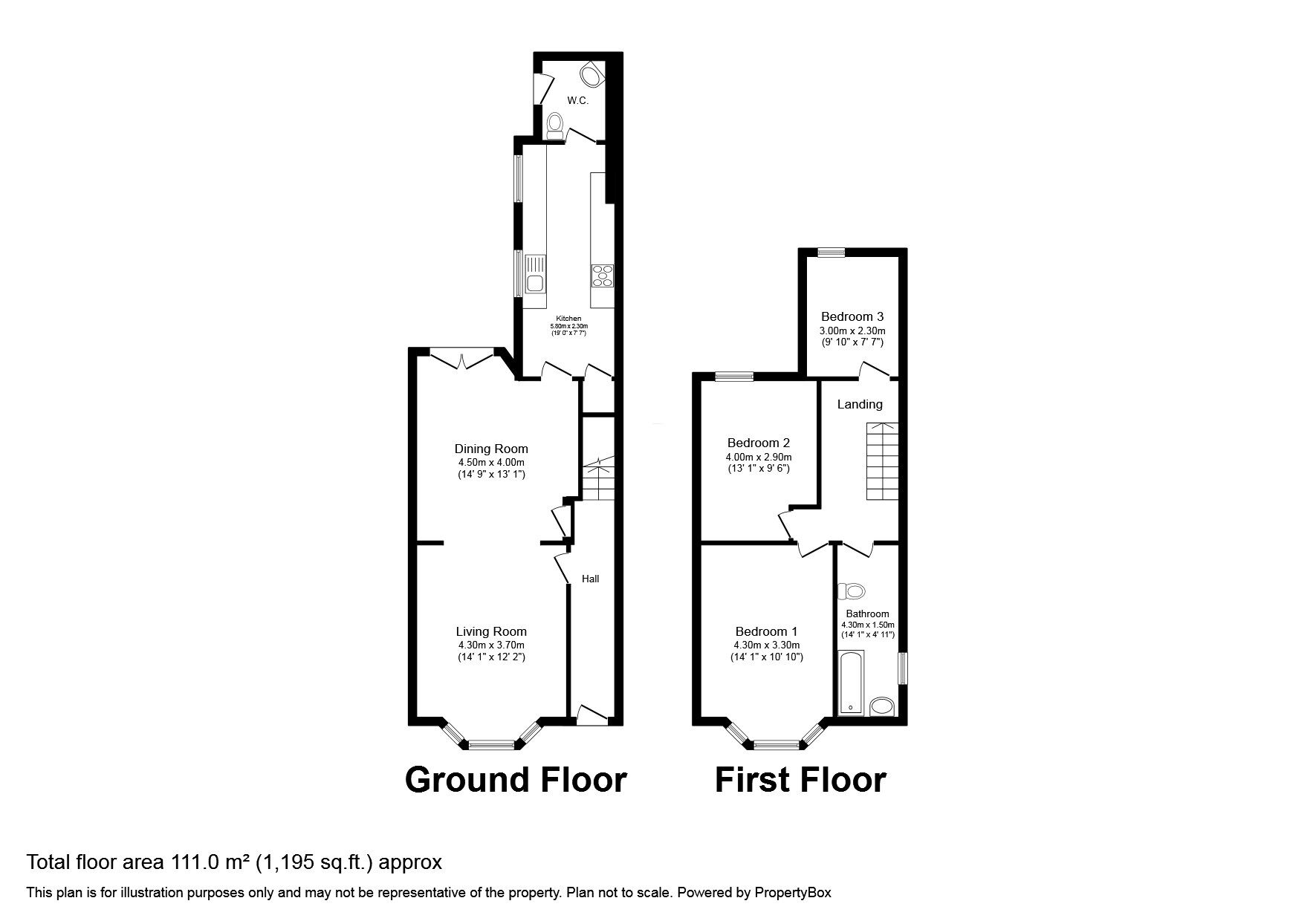 Floorplan of 3 bedroom End Terrace House for sale, Swan Road, Newton-le-Willows, Merseyside, WA12