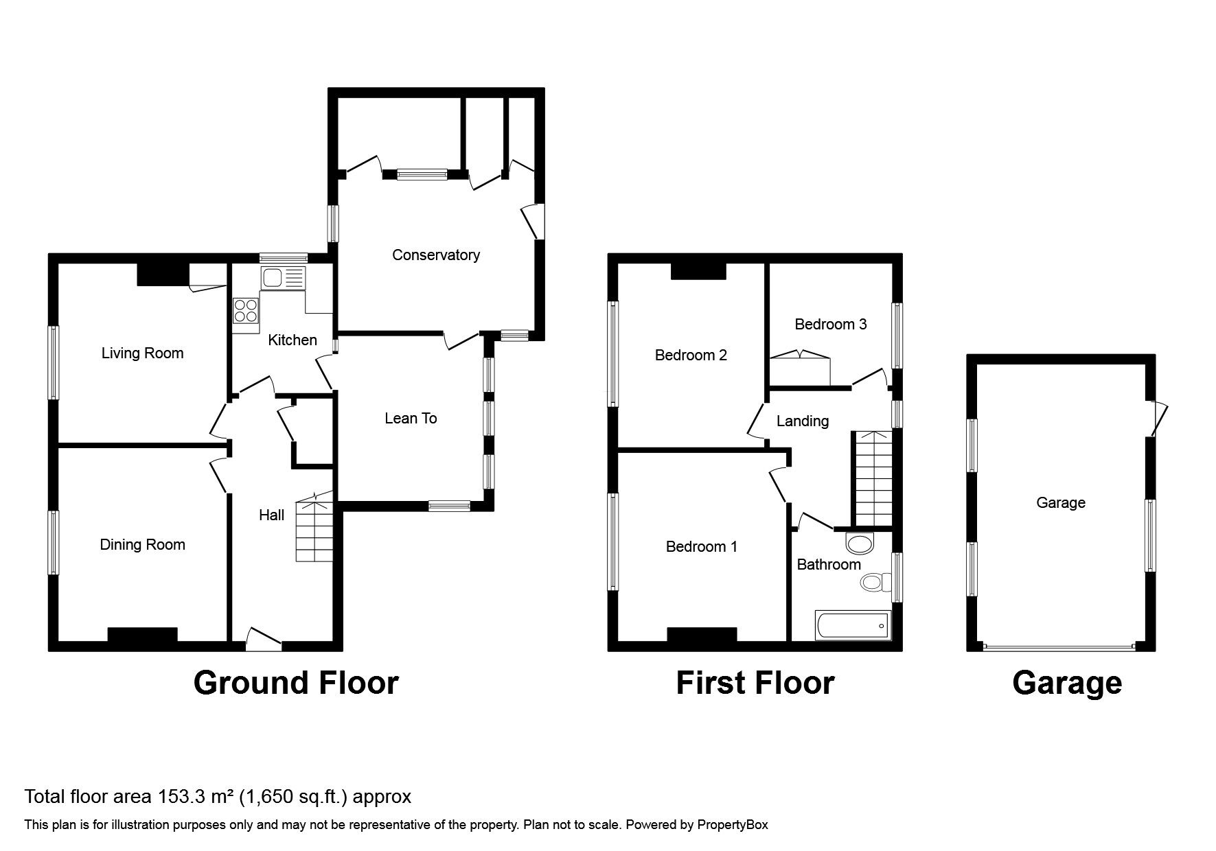 Floorplan of 3 bedroom Detached House for sale, Runcorn Road, Moore, Cheshire, WA4