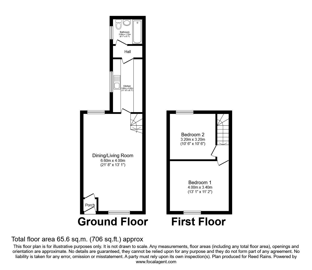 Floorplan of 2 bedroom Mid Terrace House for sale, Exeter Street, St. Helens, Merseyside, WA10