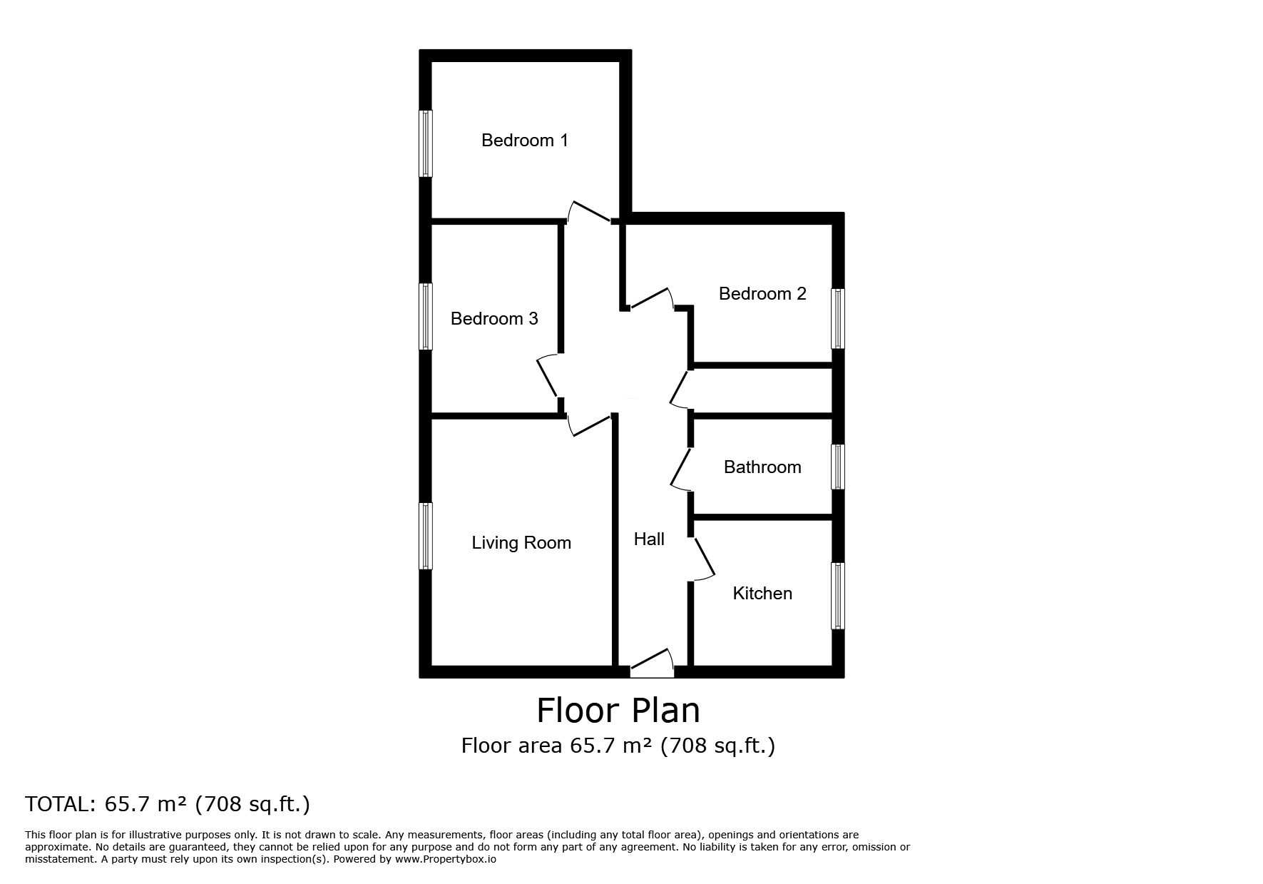 Floorplan of 3 bedroom  Flat for sale, Newton Road, St. Helens, WA9