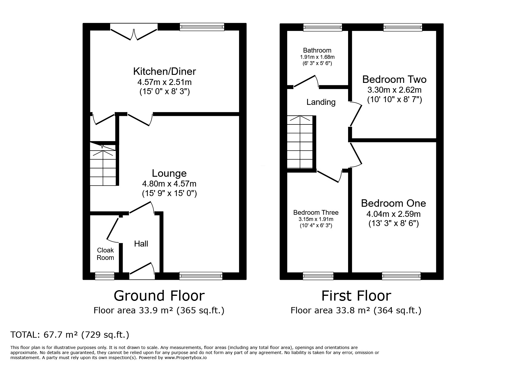 Floorplan of 3 bedroom Semi Detached House for sale, Sky Lark Rise, St. Helens, Merseyside, WA9