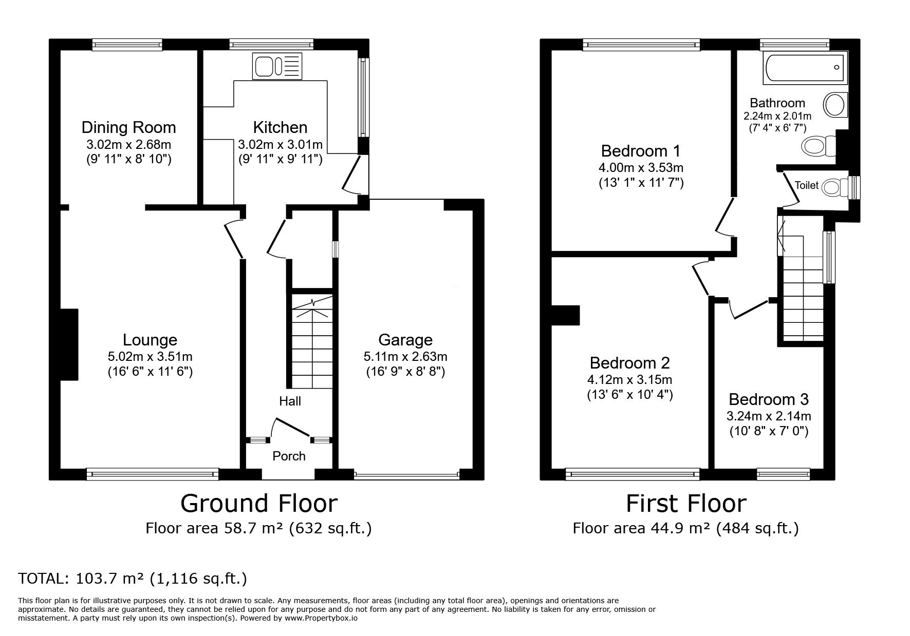 Floorplan of 3 bedroom Semi Detached House for sale, Hawthorne Avenue, Great Sankey, Cheshire, WA5