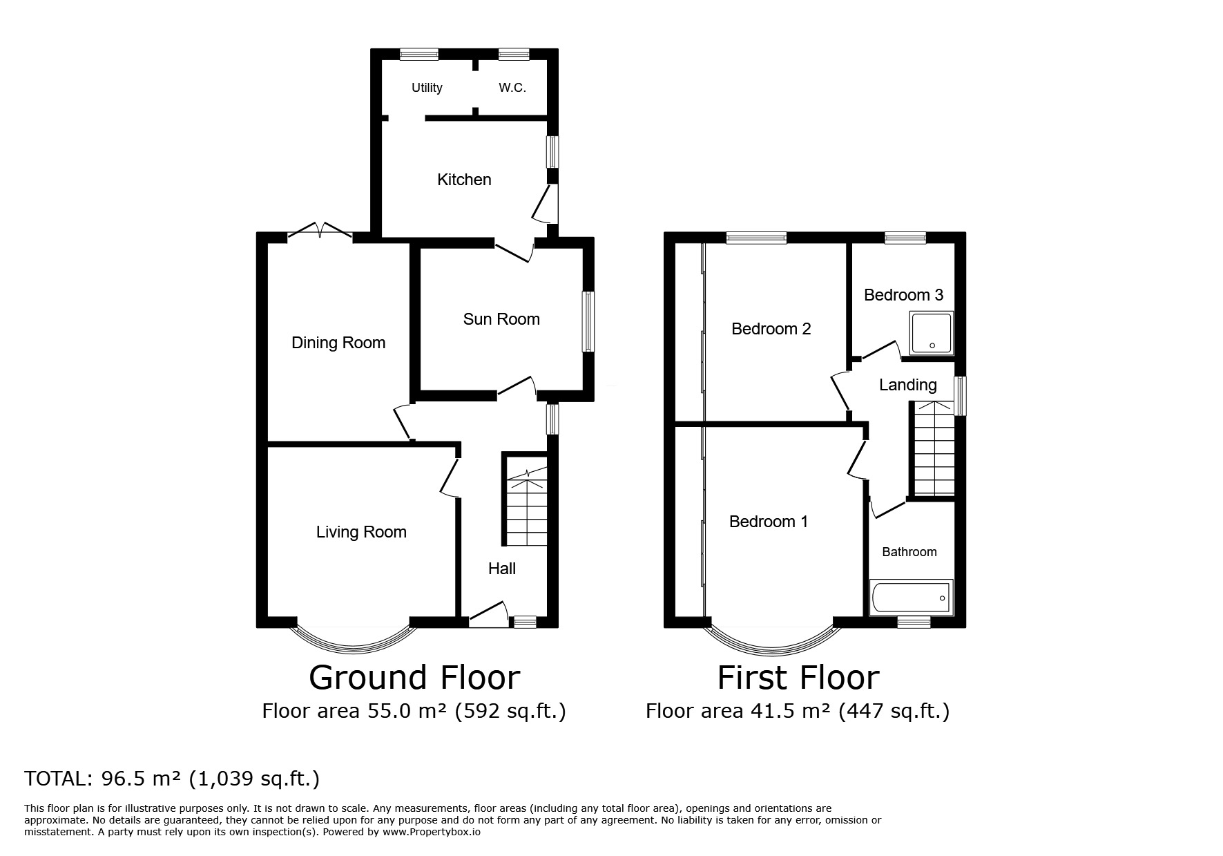 Floorplan of 3 bedroom Semi Detached House for sale, Whitefield Road, Dentons Green, Merseyside, WA10