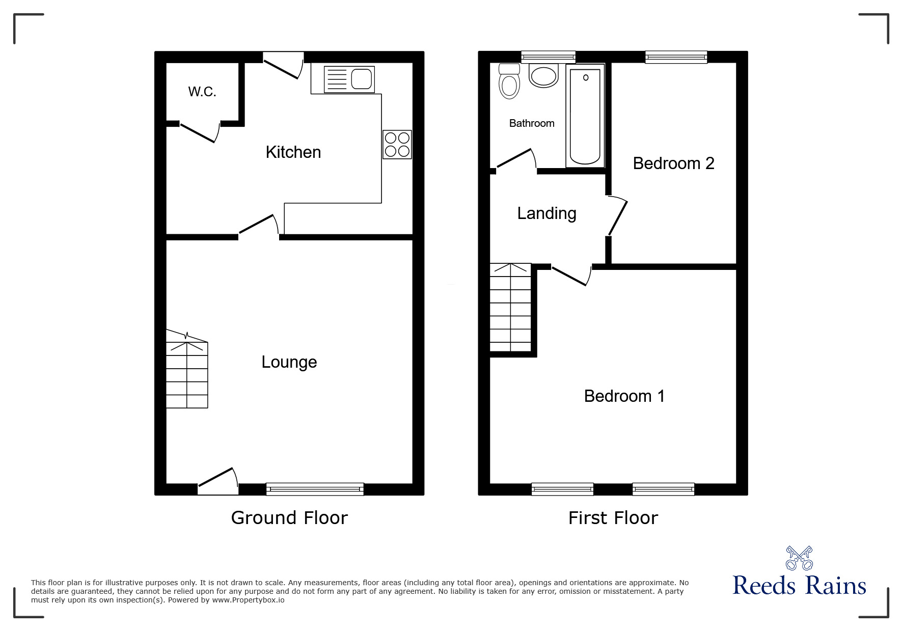 Floorplan of 2 bedroom Mid Terrace House to rent, Hall Street, St. Helens, Merseyside, WA10