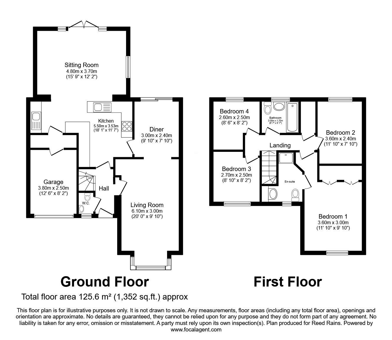 Floorplan of 4 bedroom Detached House for sale, Godshill Close, Great Sankey, Cheshire, WA5