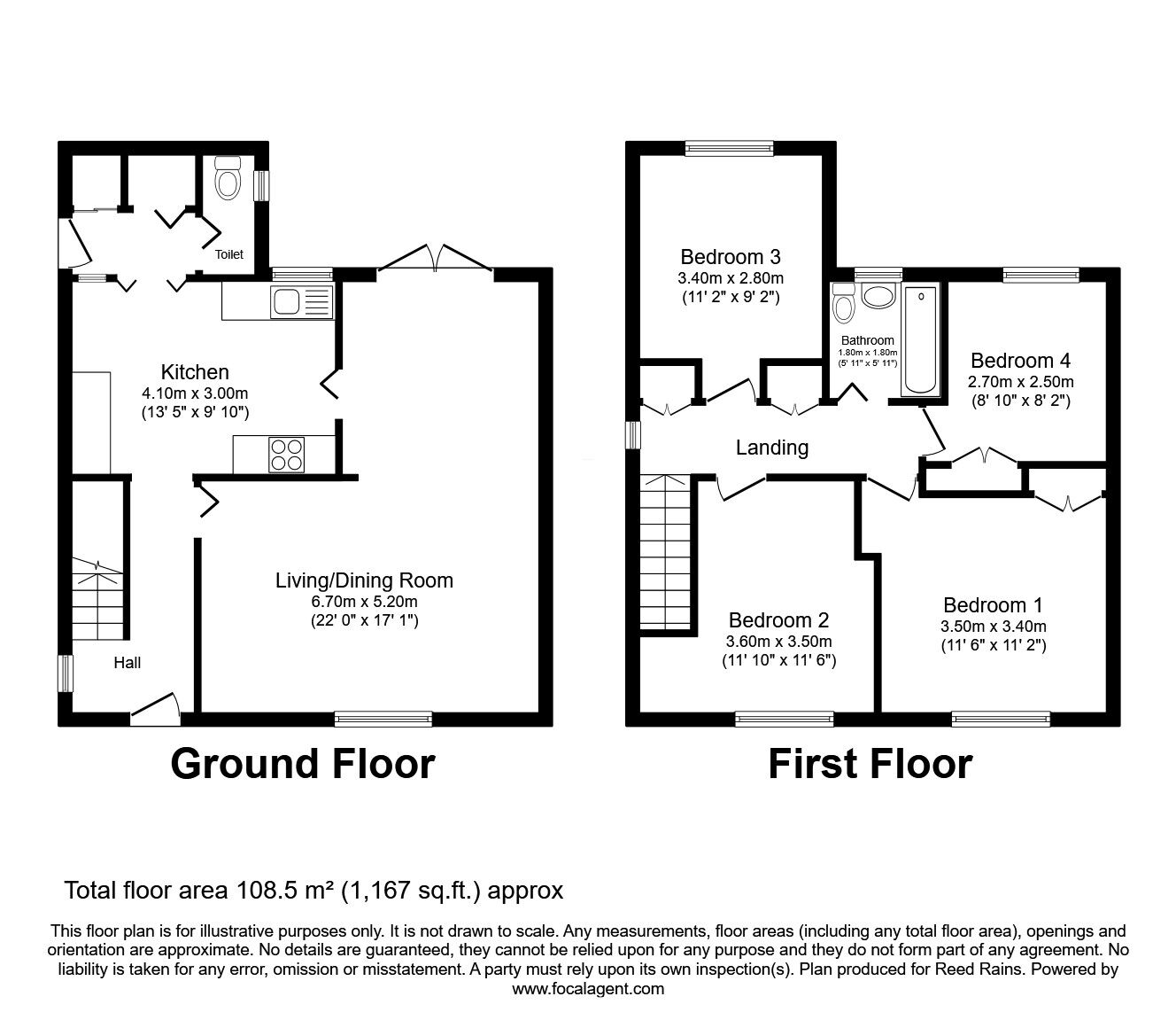 Floorplan of 4 bedroom Semi Detached House for sale, Brunswick Street, St. Helens, Merseyside, WA9