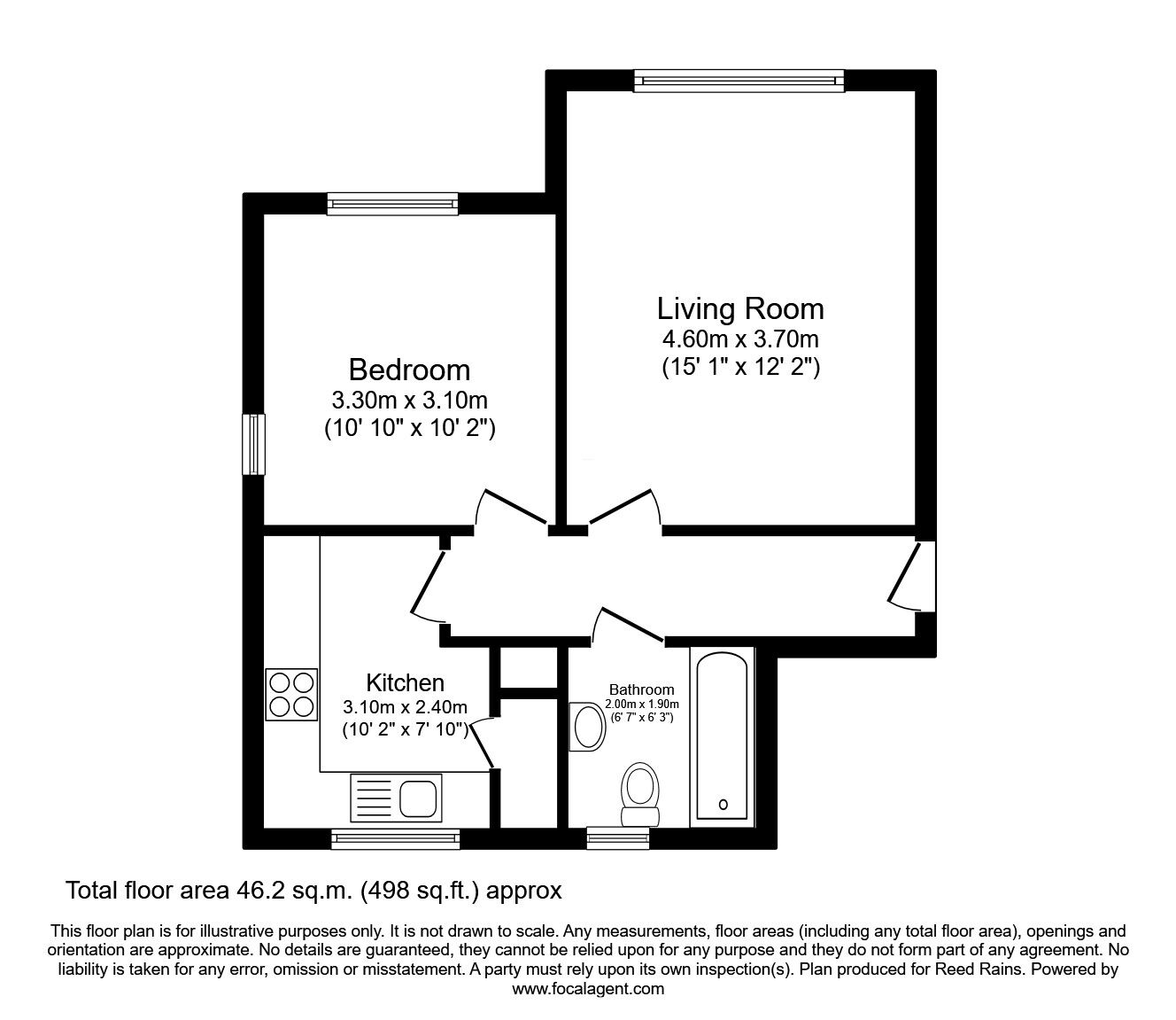 Floorplan of 1 bedroom  Flat for sale, Newton Road, St. Helens, Merseyside, WA9