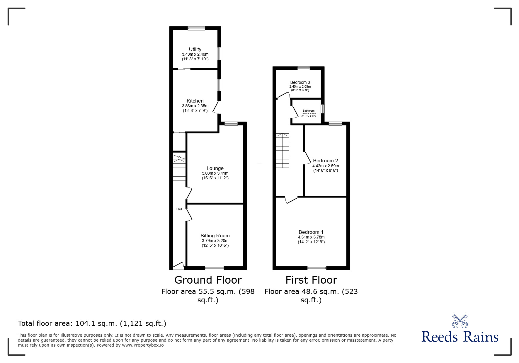 Floorplan of 3 bedroom Mid Terrace House for sale, Charles Street, St. Helens, Merseyside, WA10
