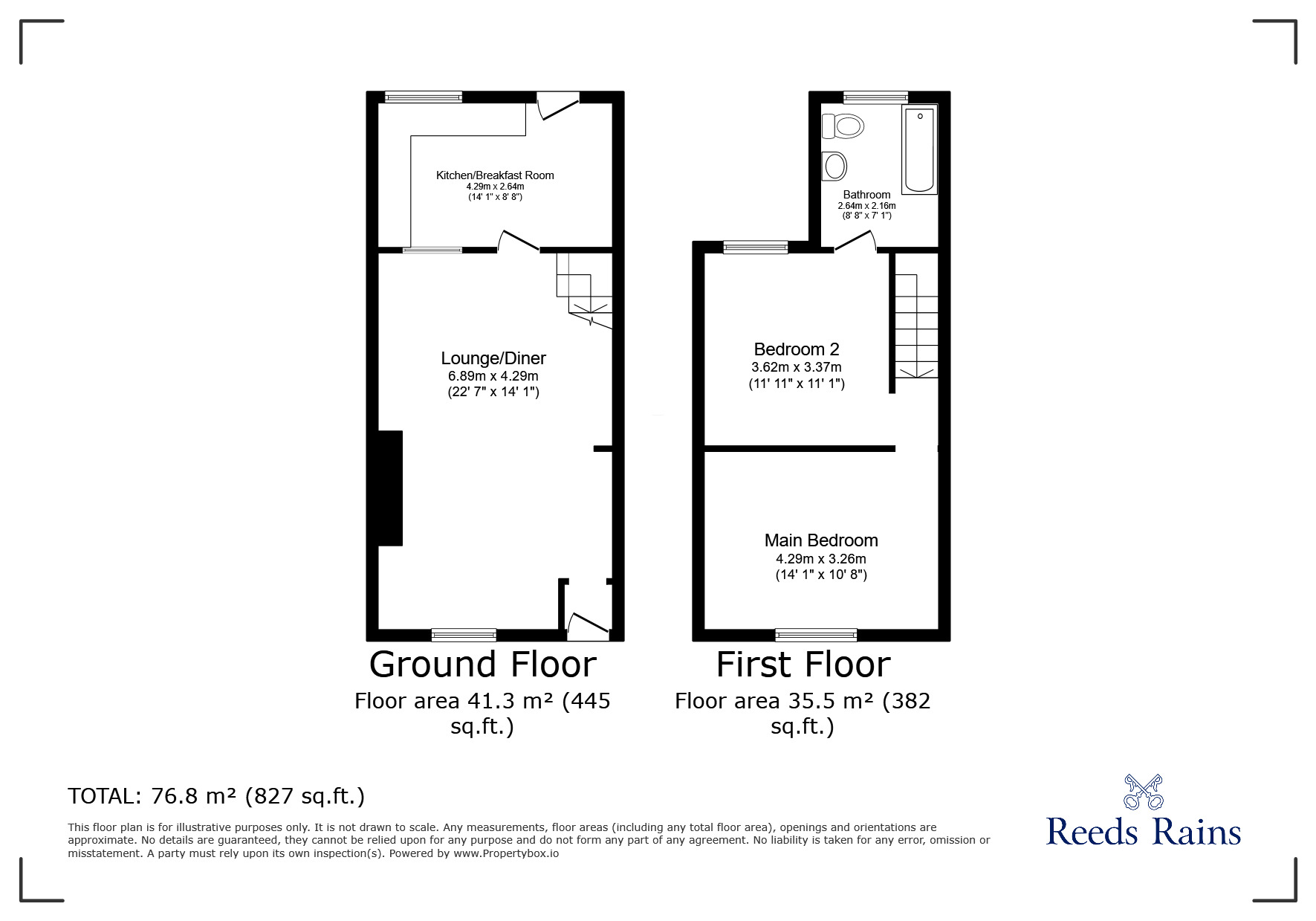 Floorplan of 2 bedroom Mid Terrace House for sale, Nutgrove Road, St. Helens, Merseyside, WA9