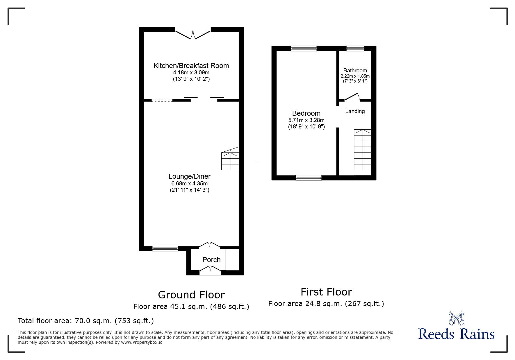 Floorplan of 2 bedroom Semi Detached House for sale, Morrissey Close, St. Helens, Merseyside, WA10