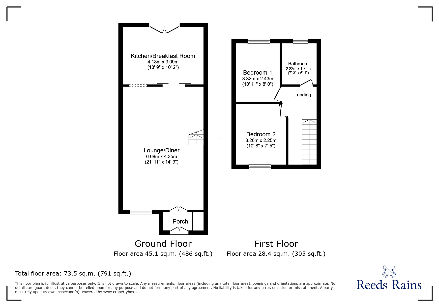 Floorplan of 2 bedroom Semi Detached House for sale, Morrissey Close, St. Helens, Merseyside, WA10