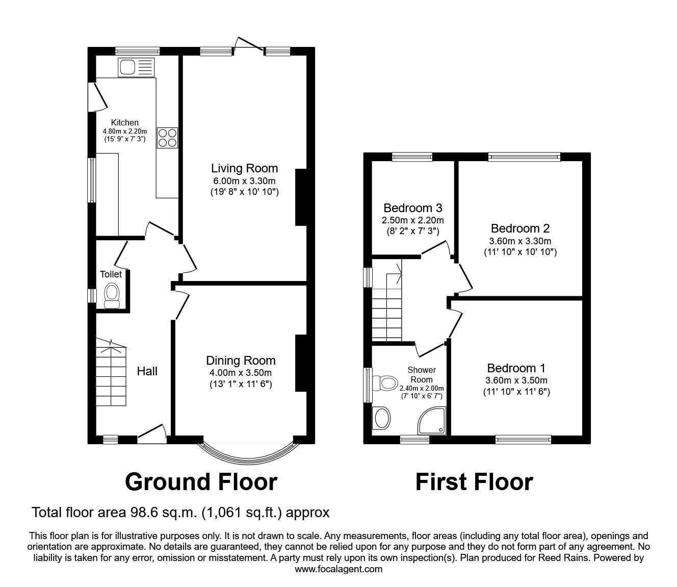 Floorplan of 3 bedroom Semi Detached House for sale, Prescot Road, St. Helens, Merseyside, WA10