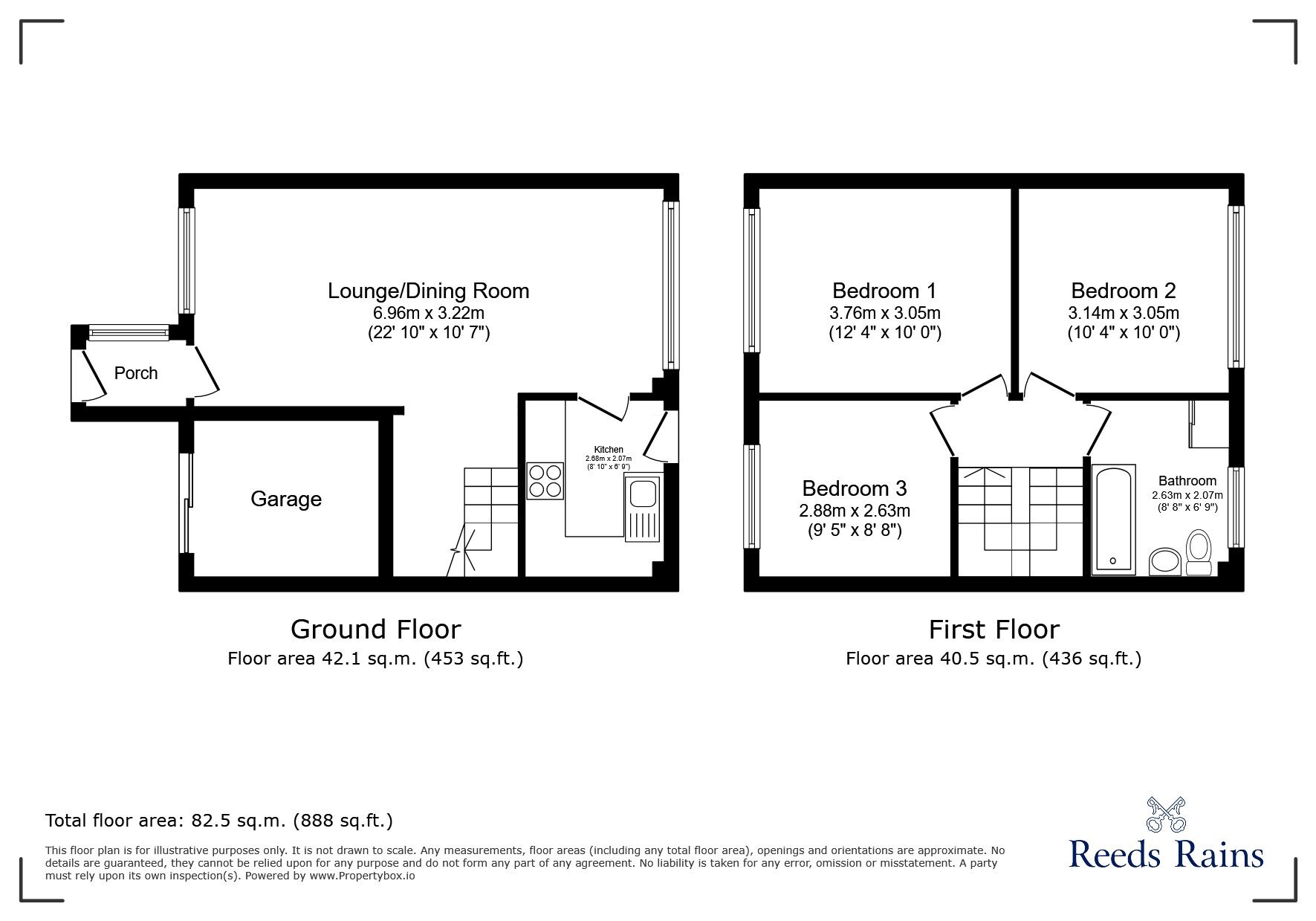 Floorplan of 3 bedroom Semi Detached House for sale, Thatchers Mount, Collins Green, Cheshire, WA5