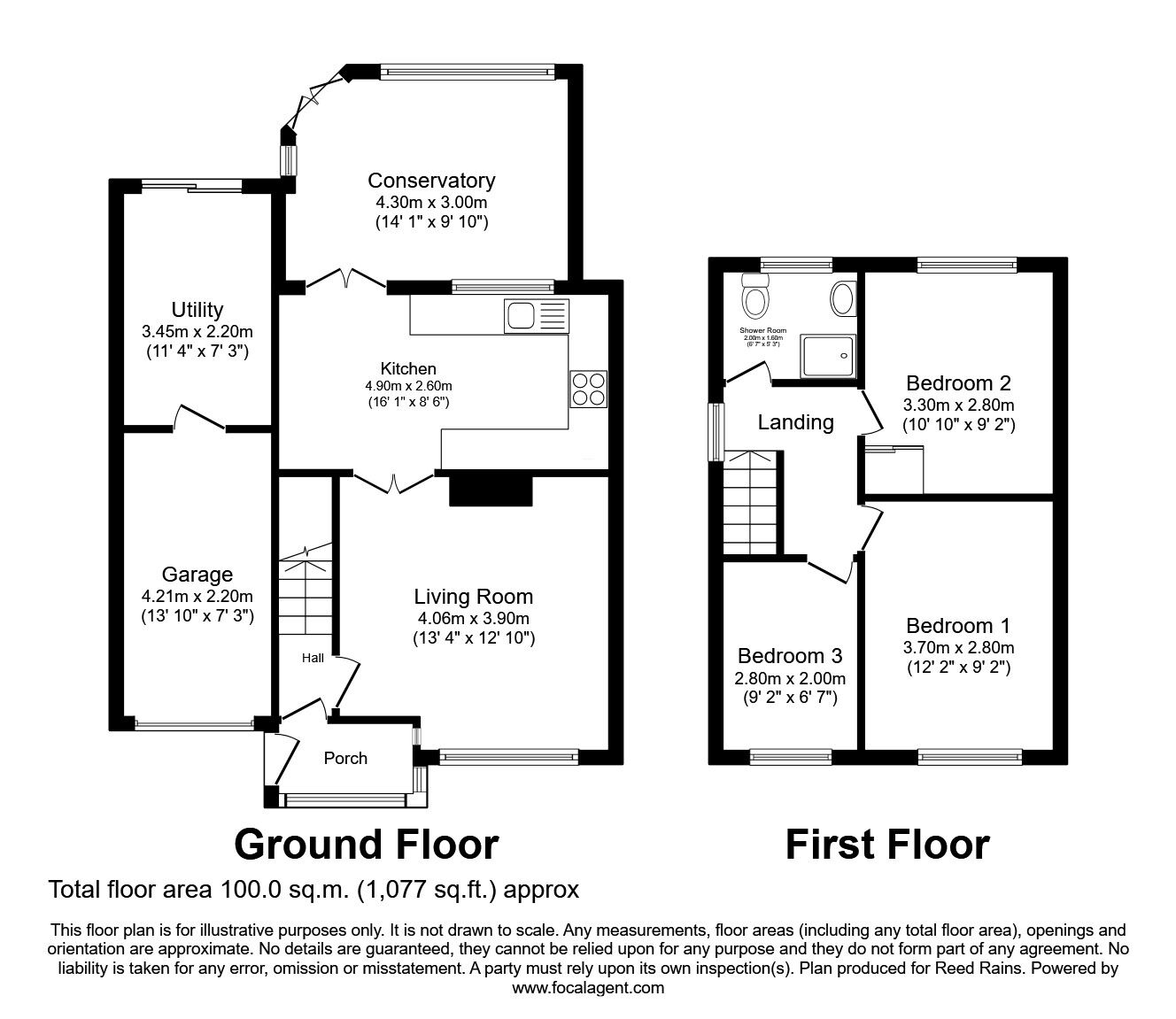 Floorplan of 3 bedroom Semi Detached House for sale, Hinckley Road, St. Helens, Merseyside, WA11