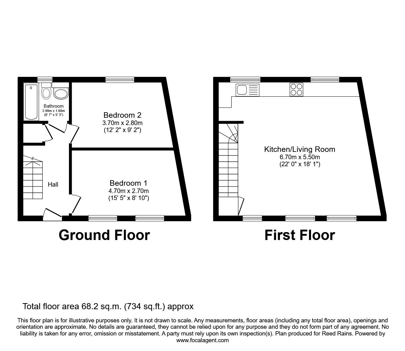 Floorplan of 2 bedroom Semi Detached House for sale, Ormside Grove, St. Helens, Merseyside, WA9