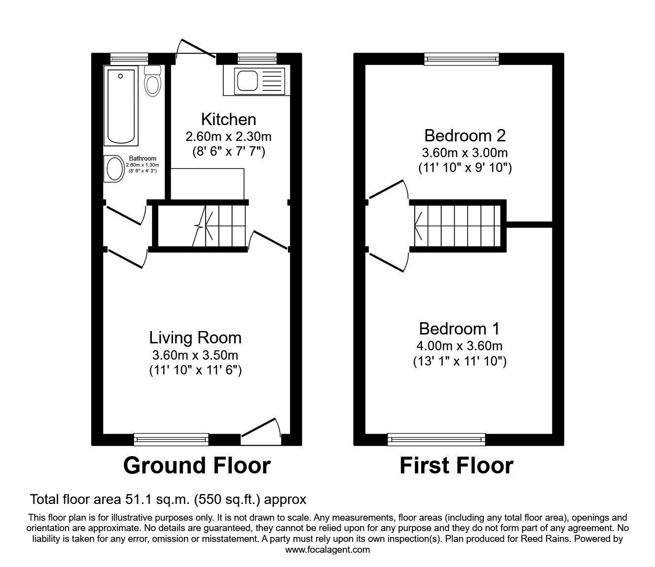 Floorplan of 2 bedroom Mid Terrace House for sale, Napier Street, Merseyside, WA10
