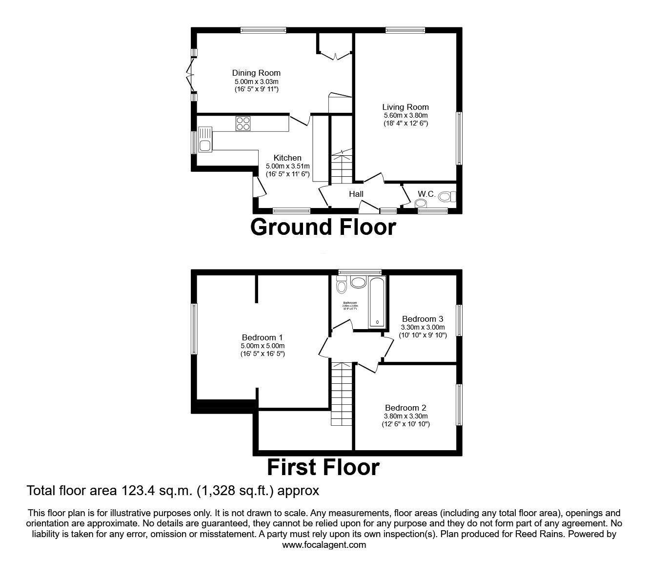 Floorplan of 3 bedroom Detached House for sale, Burrows Lane, Eccleston, Merseyside, WA10