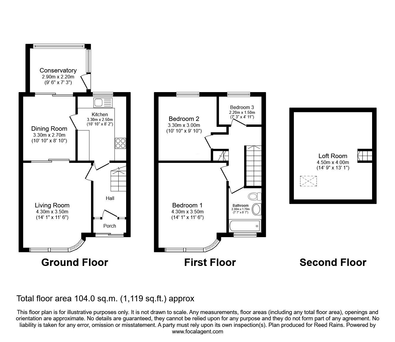 Floorplan of 3 bedroom Semi Detached House for sale, Newton Road, St. Helens, Merseyside, WA9